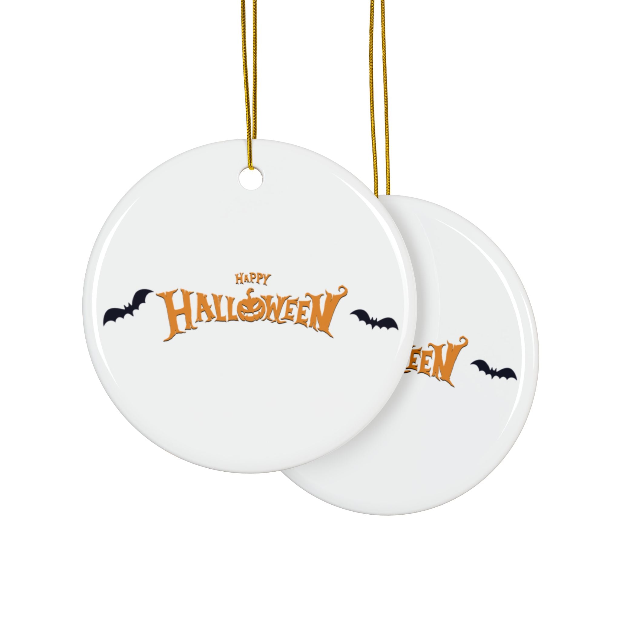 Halloween with Bats | Ceramic Ornaments