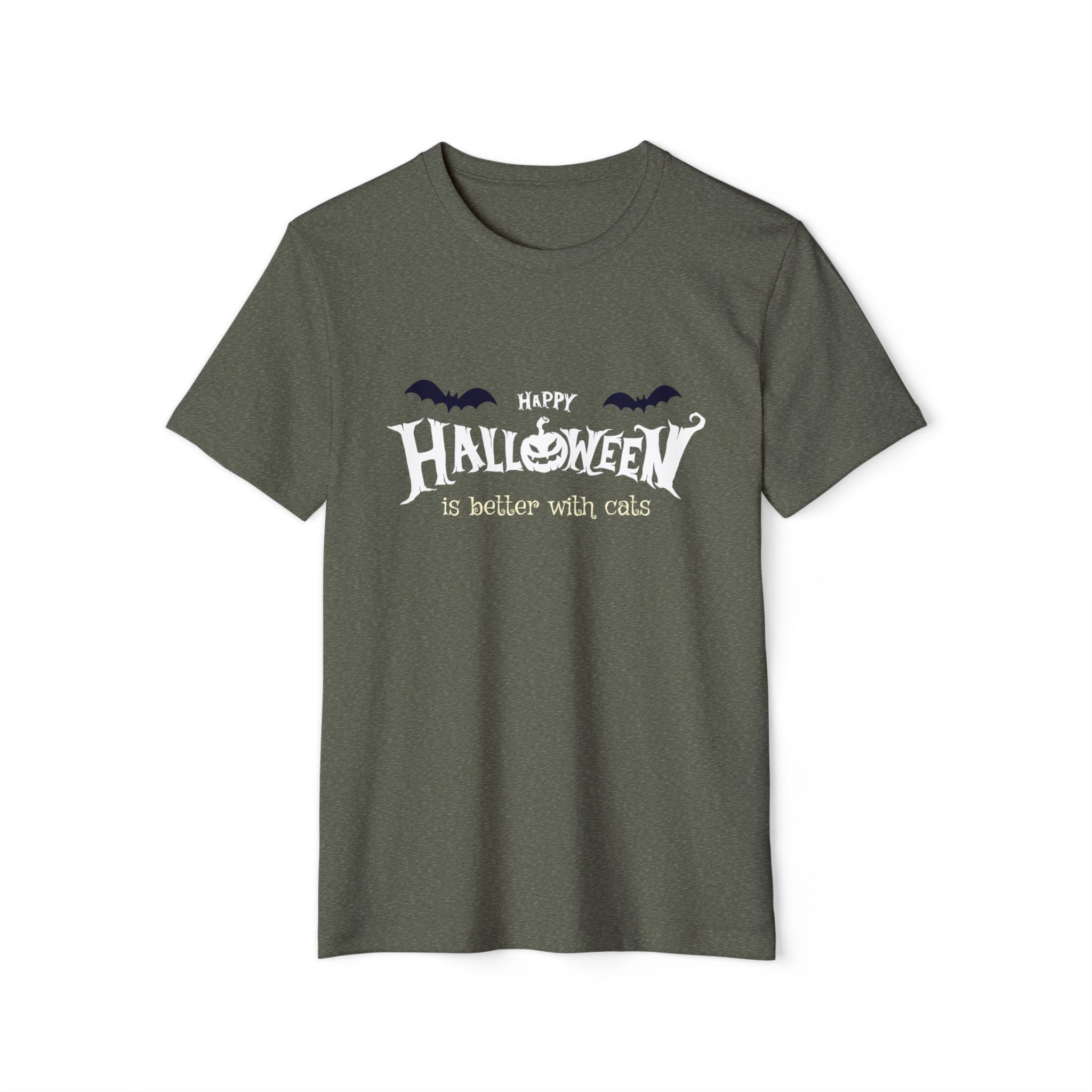 Halloween with Witch's Cats | Unisex Recycled Organic T-Shirt
