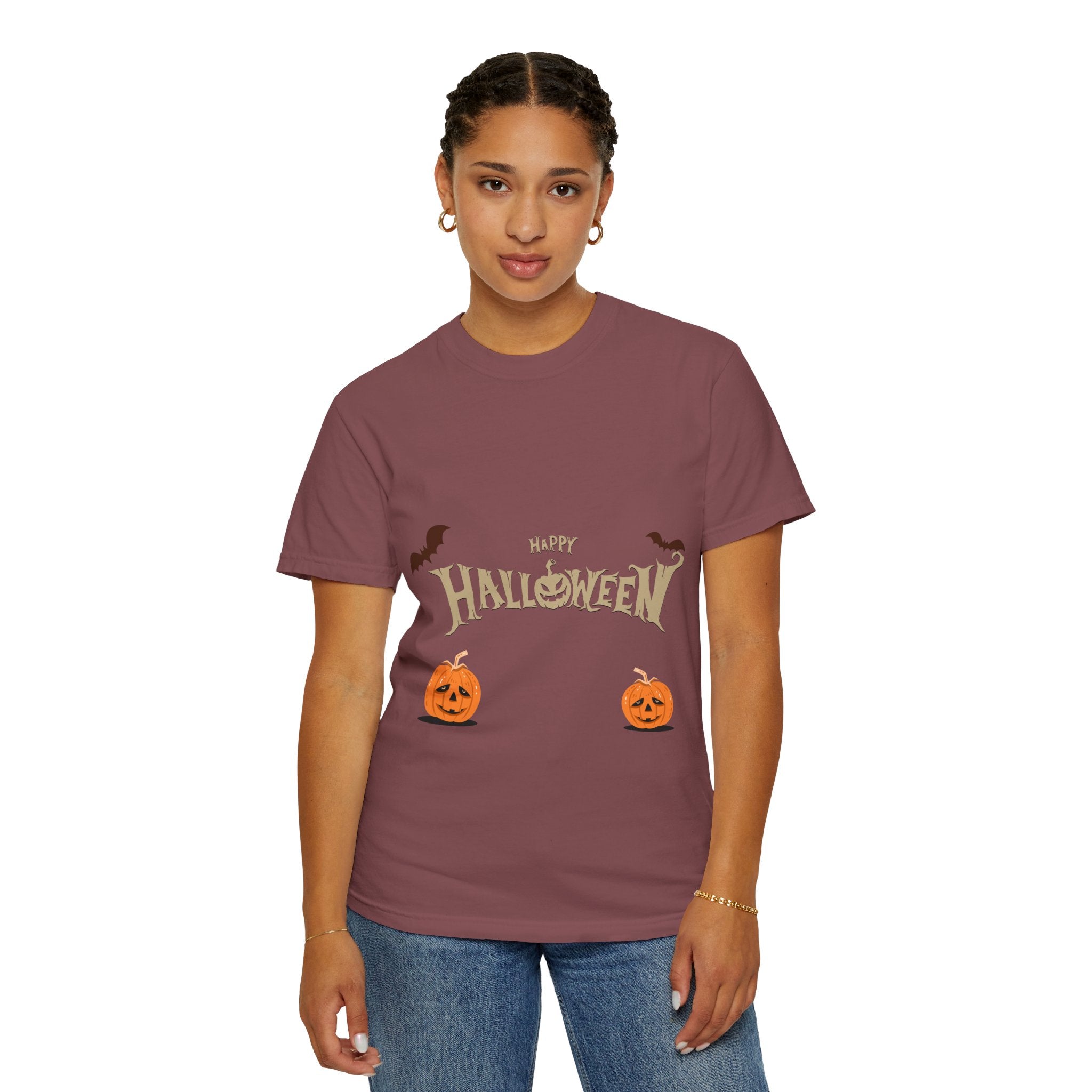 Halloween with Pumpkins | Unisex Garment-Dyed T-shirt
