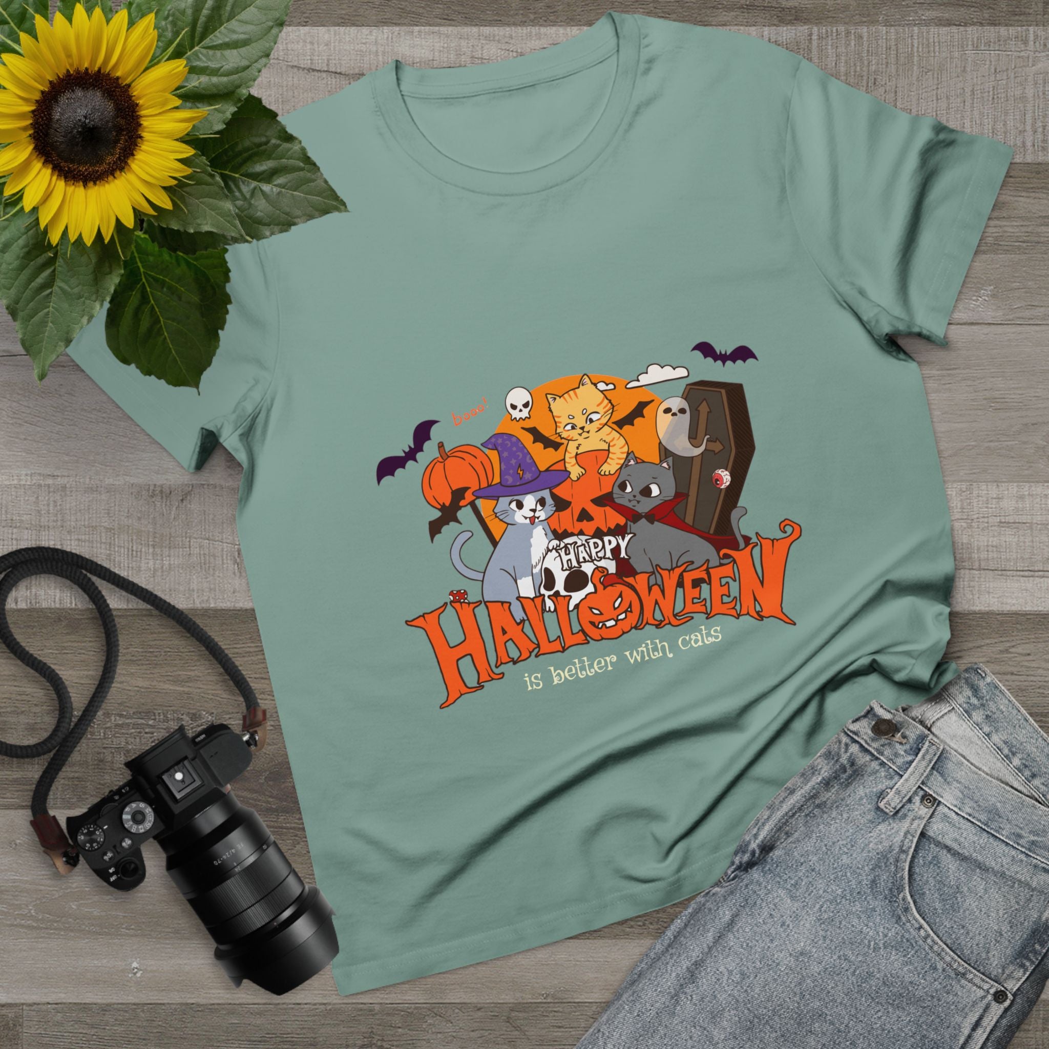 Halloween is Better with Cats | Women’s Maple Tee