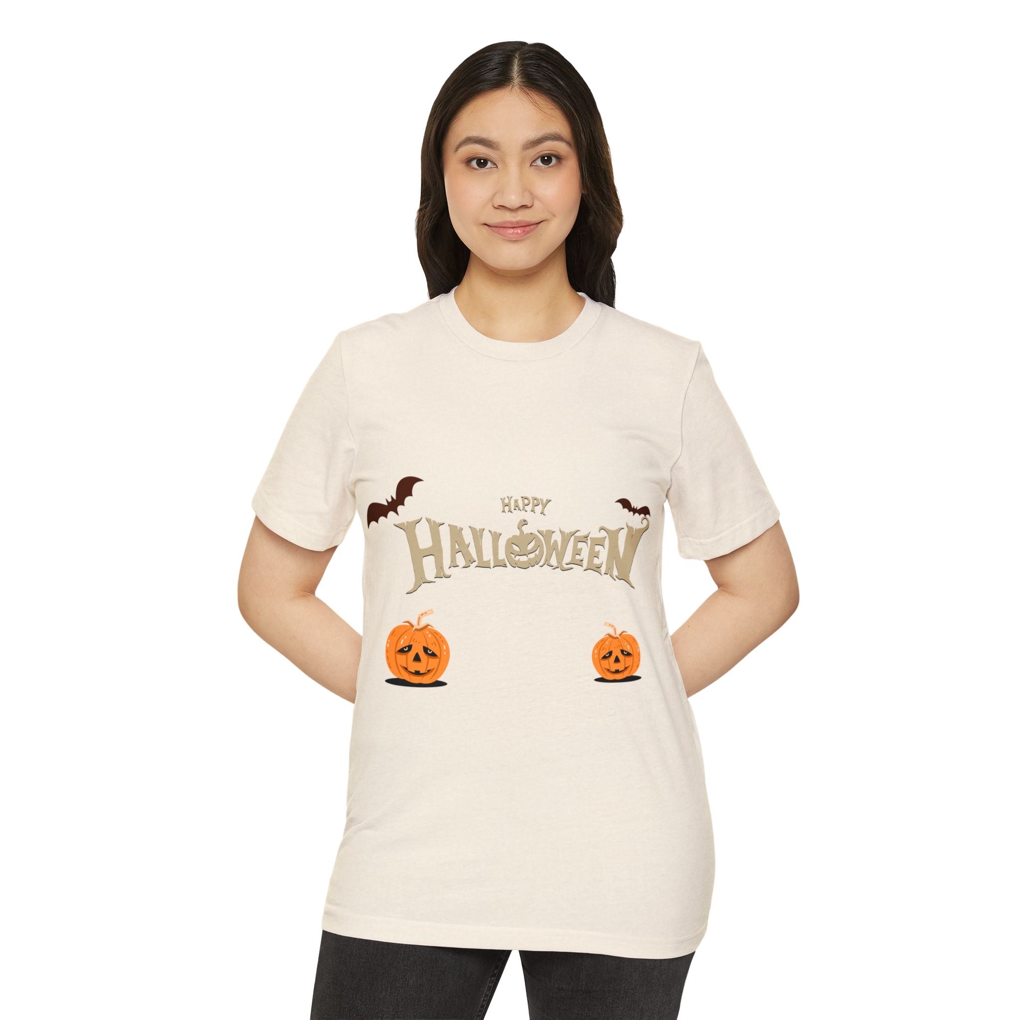 Halloween with Pumpkins | Unisex Recycled Organic T-Shirt