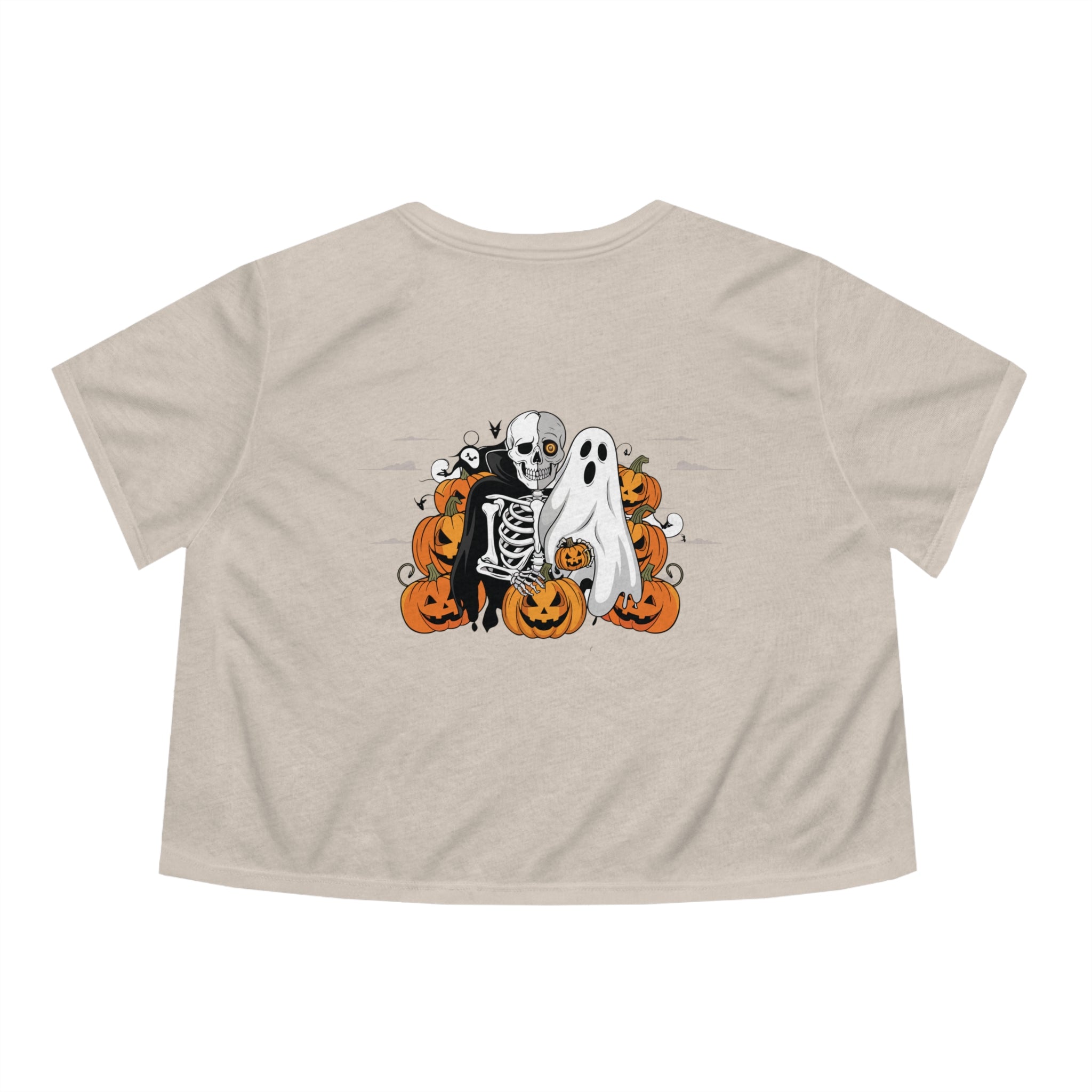 Halloween with Bats | Women's Flowy Cropped Tee