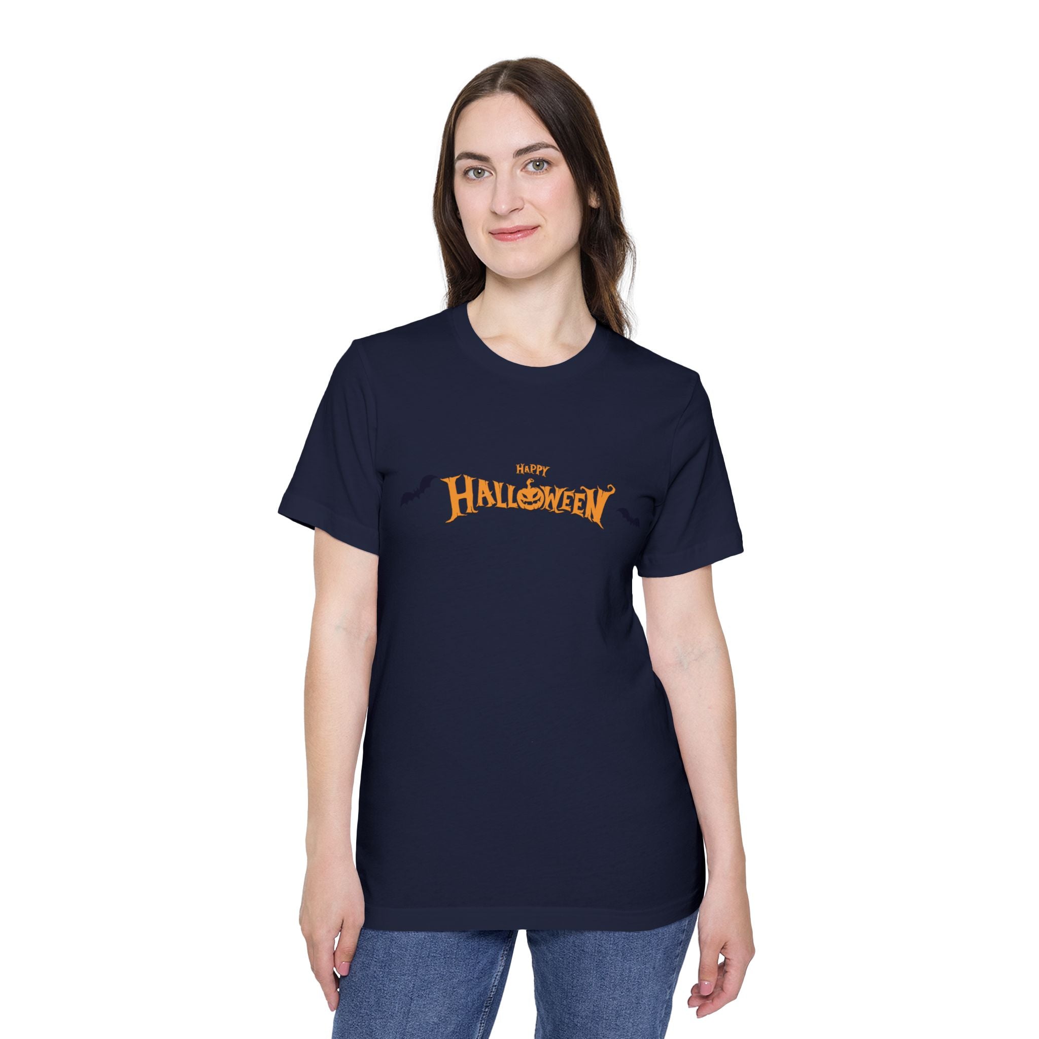 Halloween with Bats | USA-Made Unisex Short-Sleeve Jersey T-Shirt