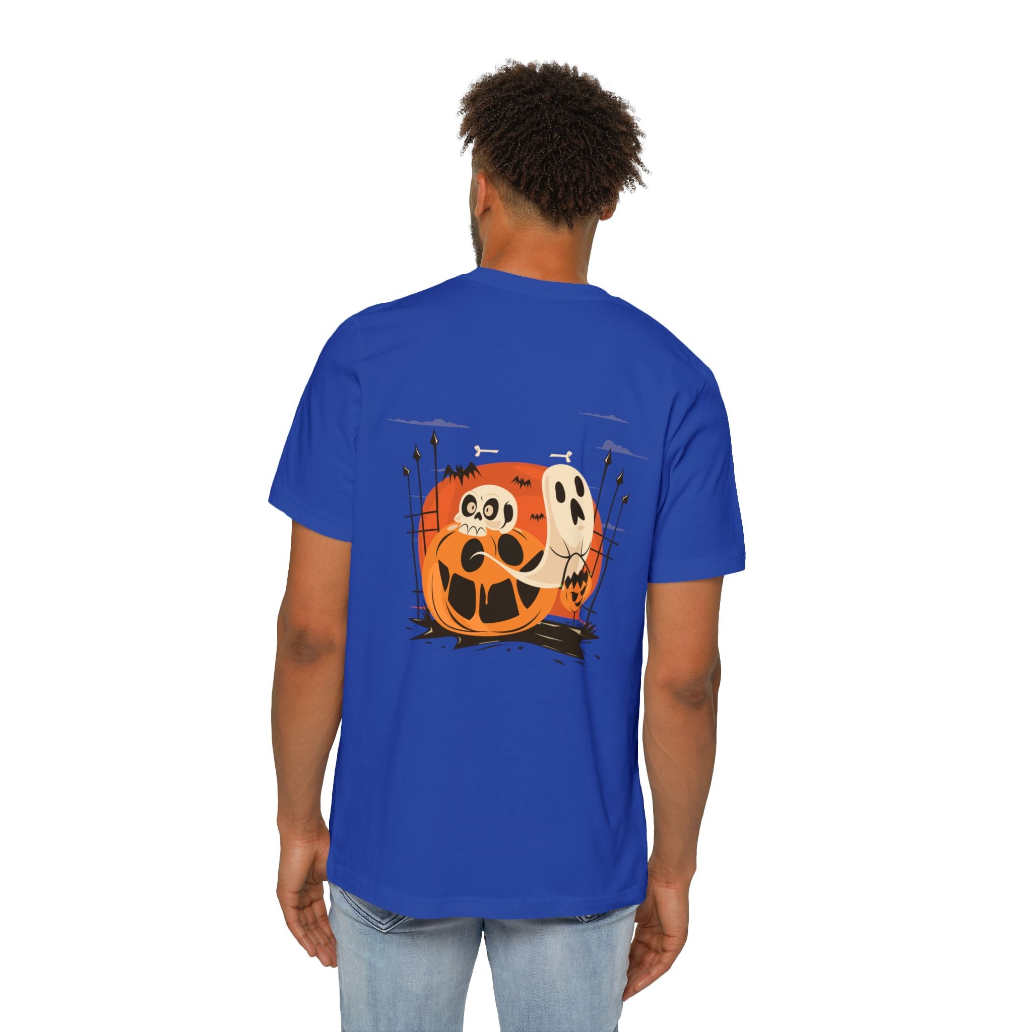 Halloween with Pumpkins | USA-Made Unisex Short-Sleeve Jersey T-Shirt