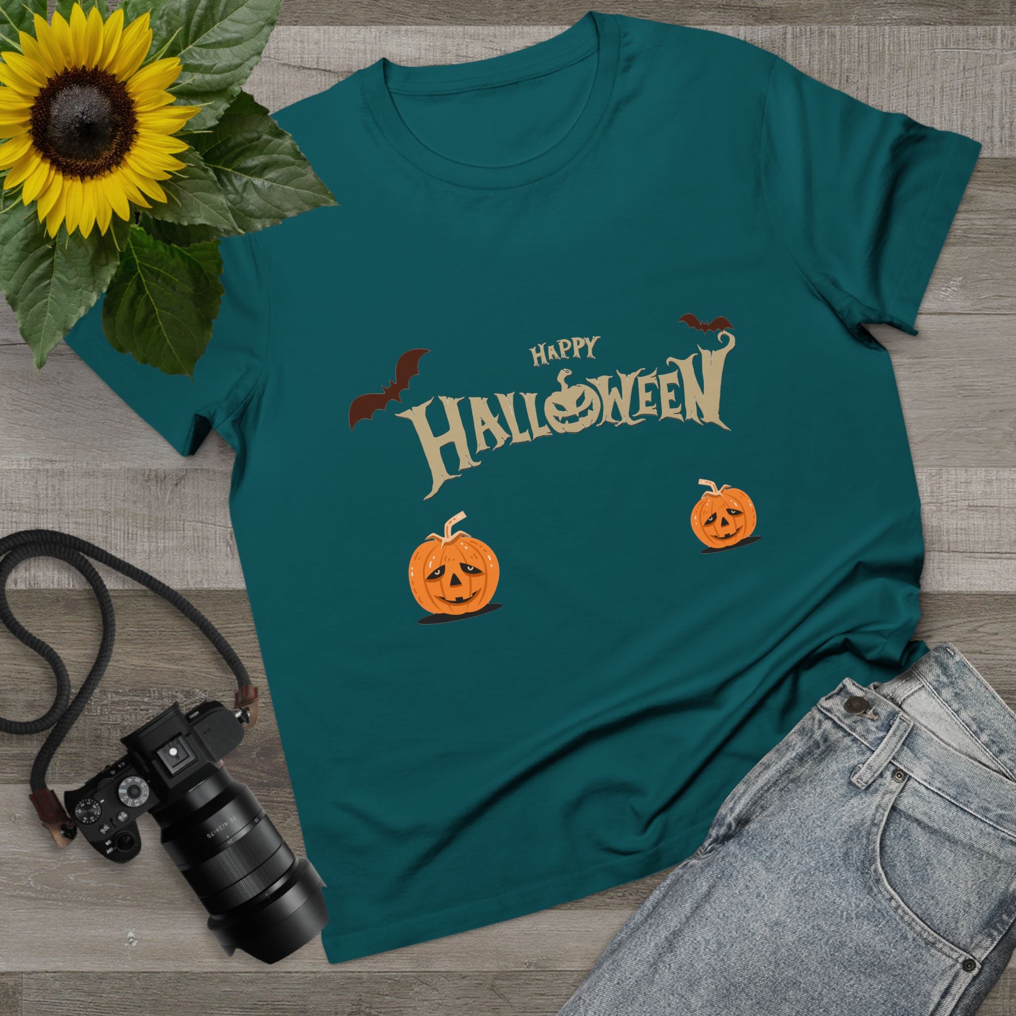 Halloween with Pumpkins | Women’s Maple Tee