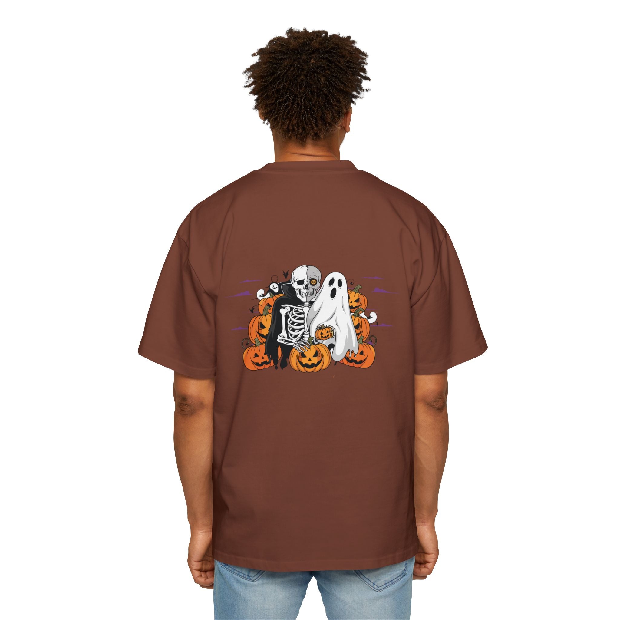Halloween with Bats | Men's Heavy Oversized Tee