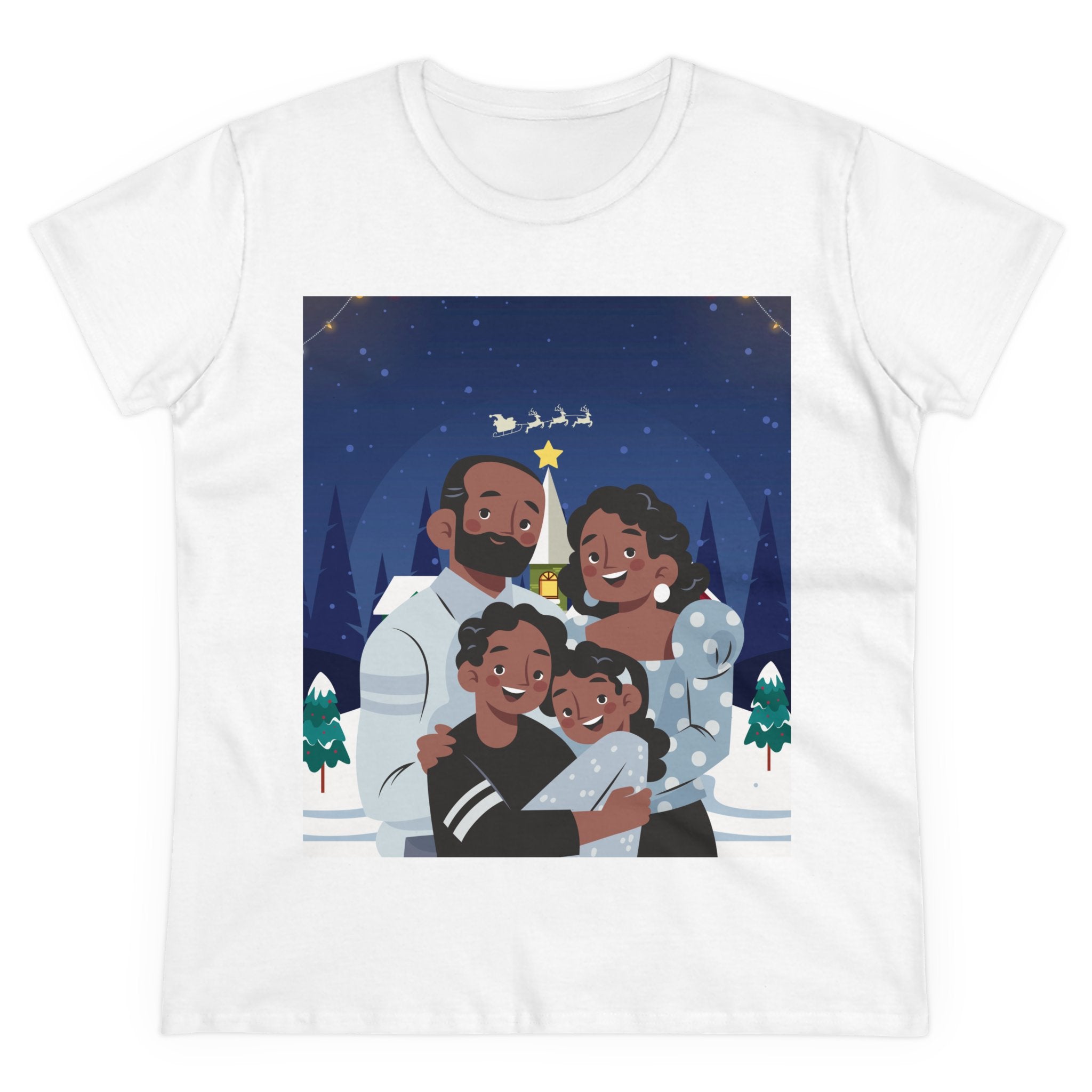 Happy Christmas Day Women's Midweight Cotton Tee