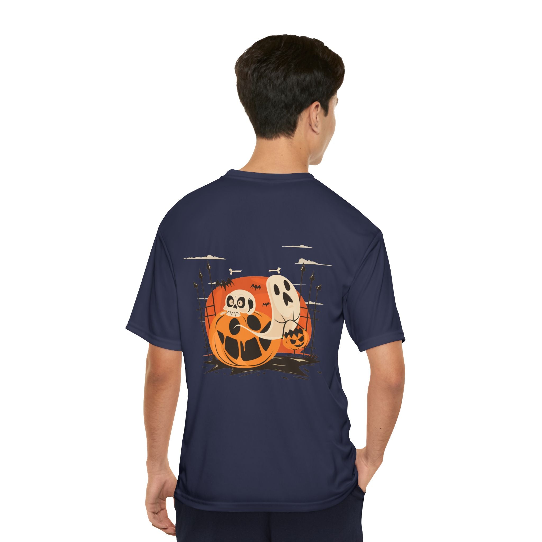 Halloween with Pumpkins | Men's Performance T-Shirt