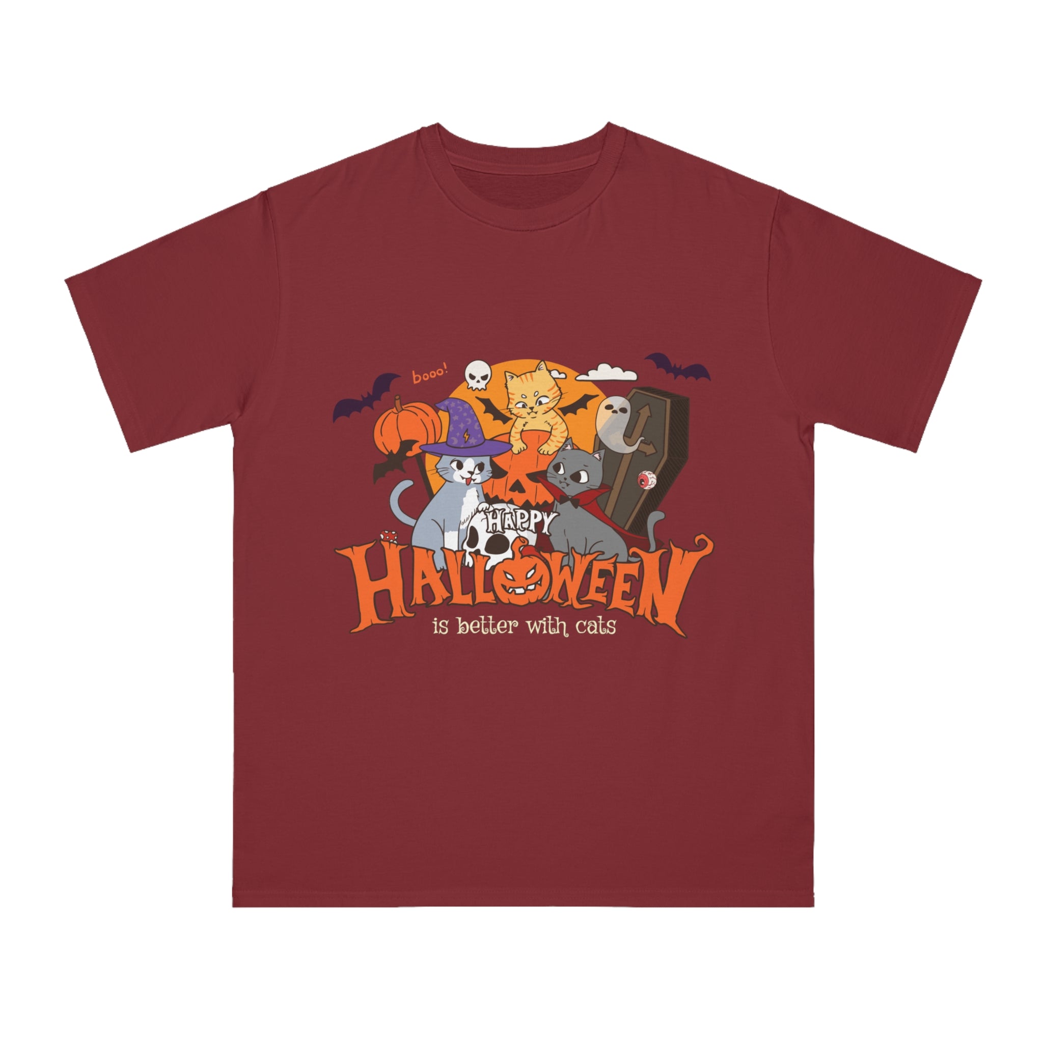 Halloween is Better with Cats | Organic Unisex Classic T-Shirt
