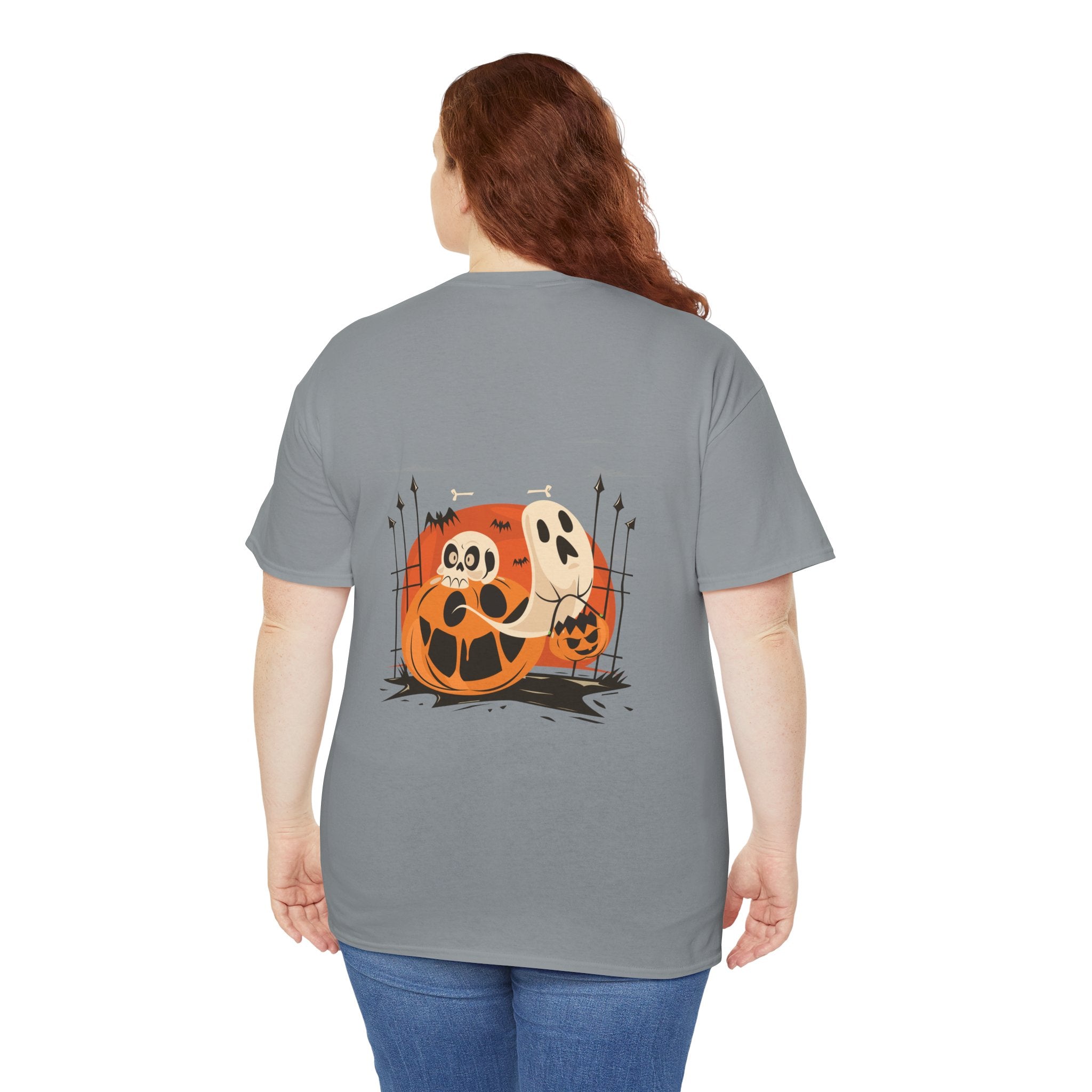 Halloween with Pumpkin | Unisex Heavy Cotton Tee