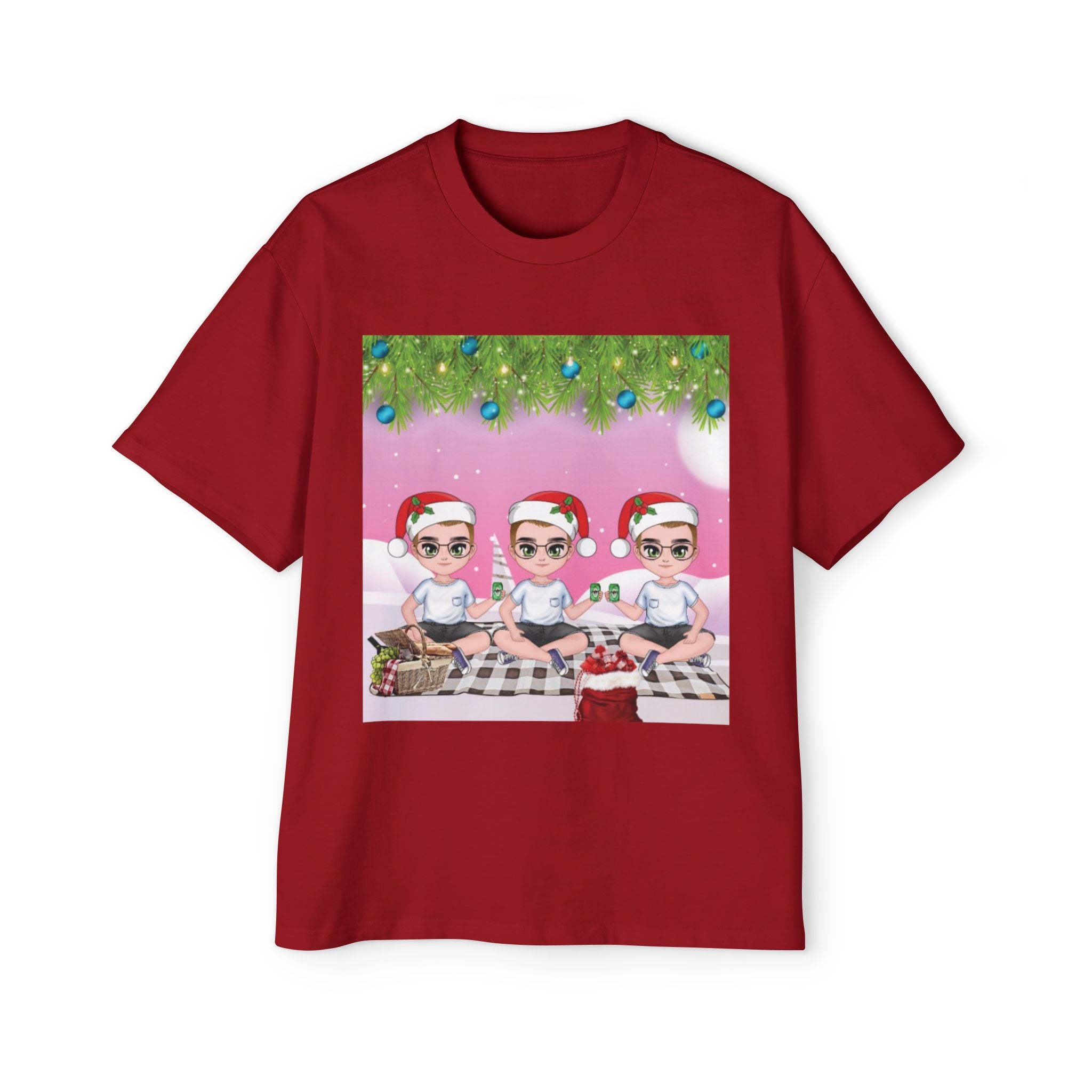 Christmas Friends | Men's Heavy Oversized Tee