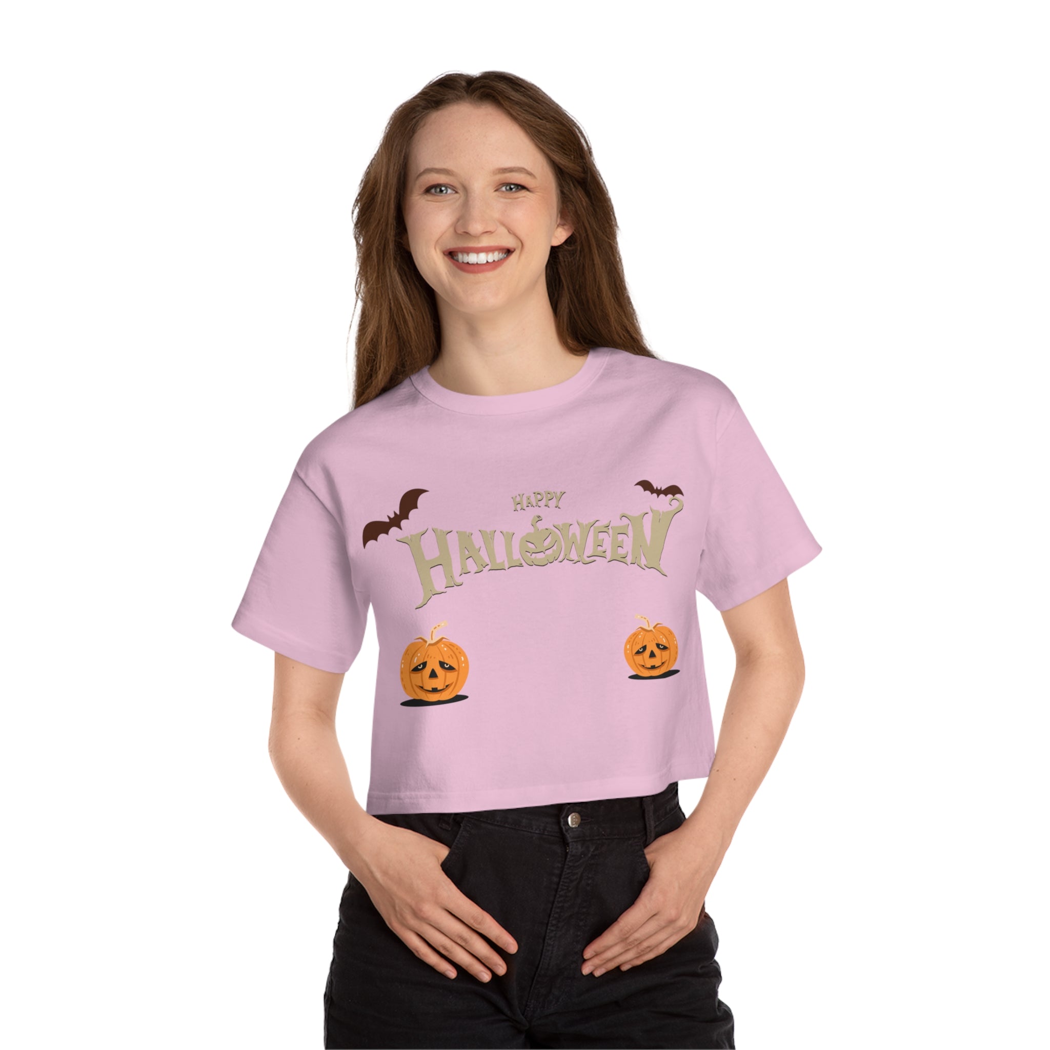 Halloween with Pumpkins | Champion Women's Heritage Cropped T-Shirt