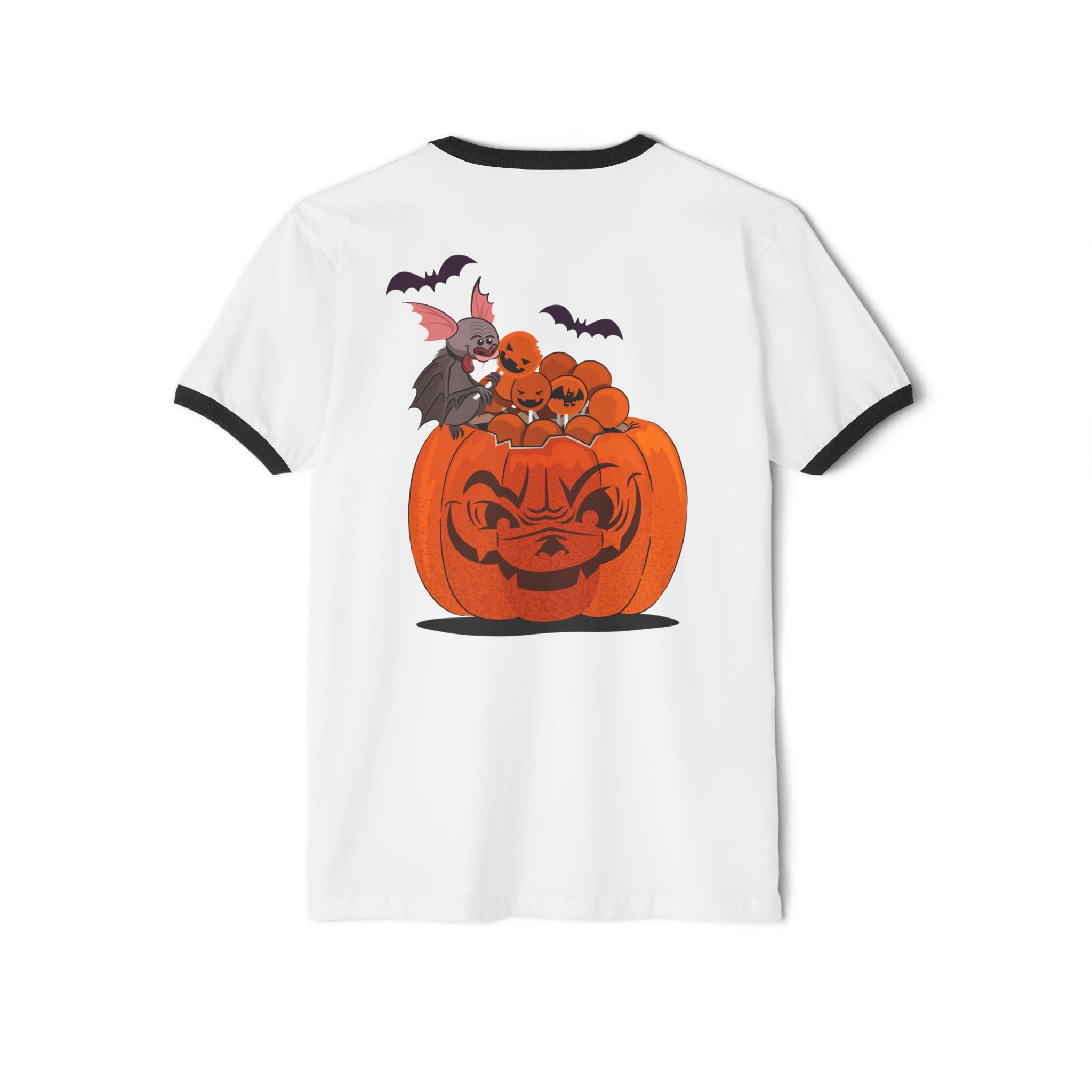 Halloween Trick or Treat | Unisex Cotton Ringer T-Shirt