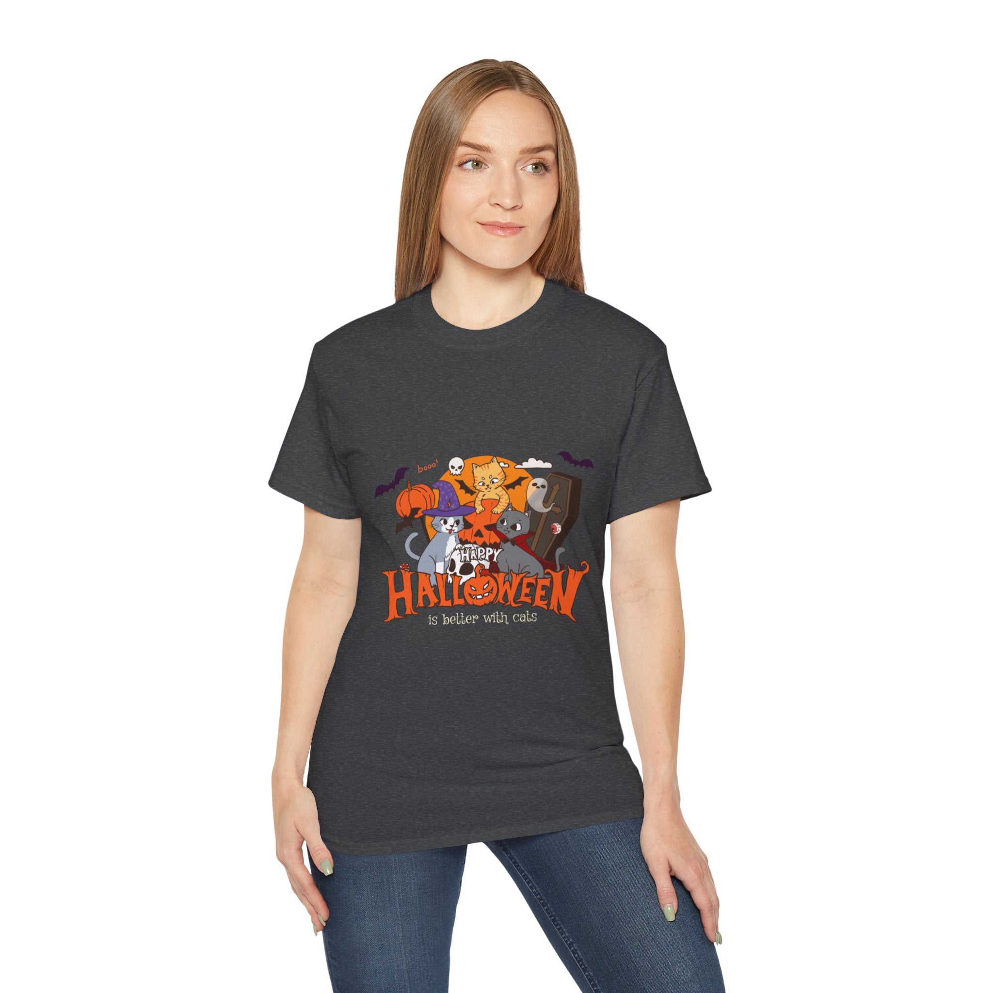 Halloween is Better with Cats | Unisex Ultra Cotton Tee
