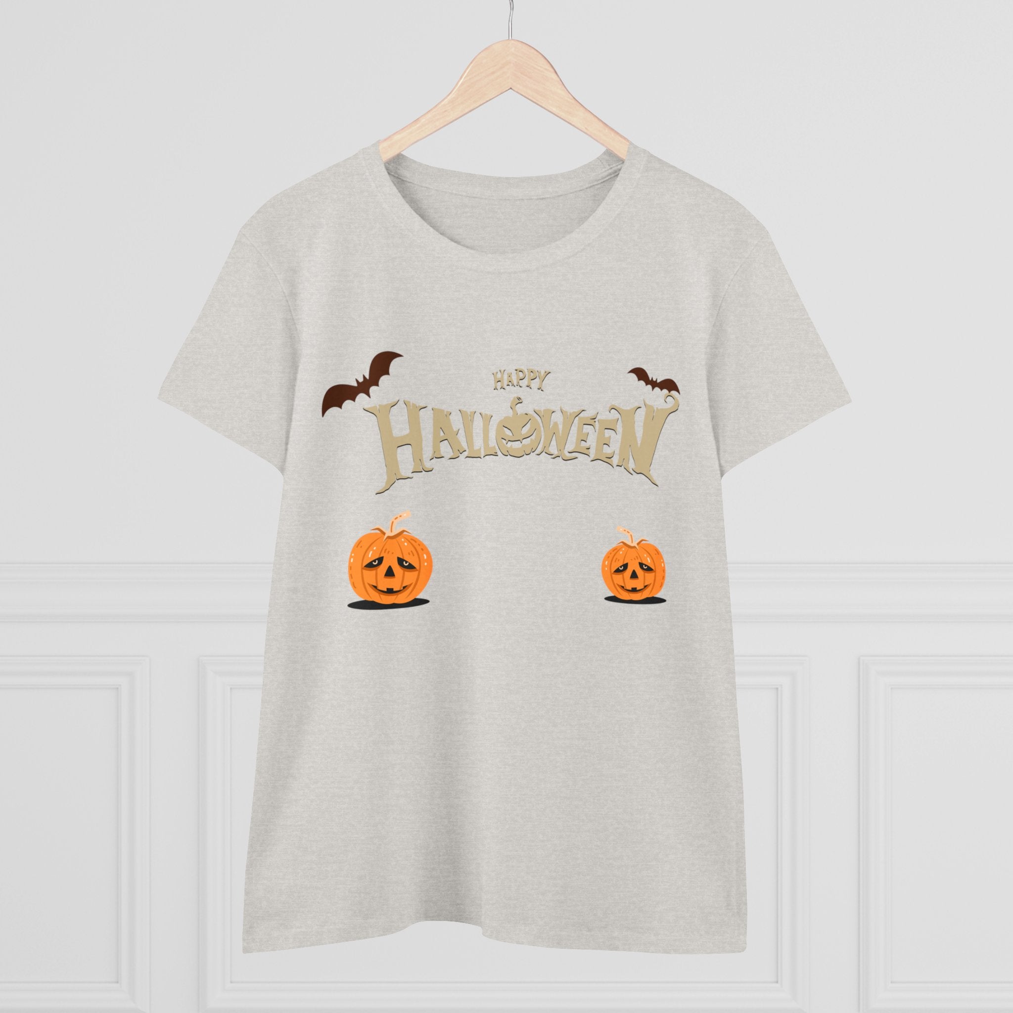 Halloween with Pumpkins | Women's Midweight Cotton Tee