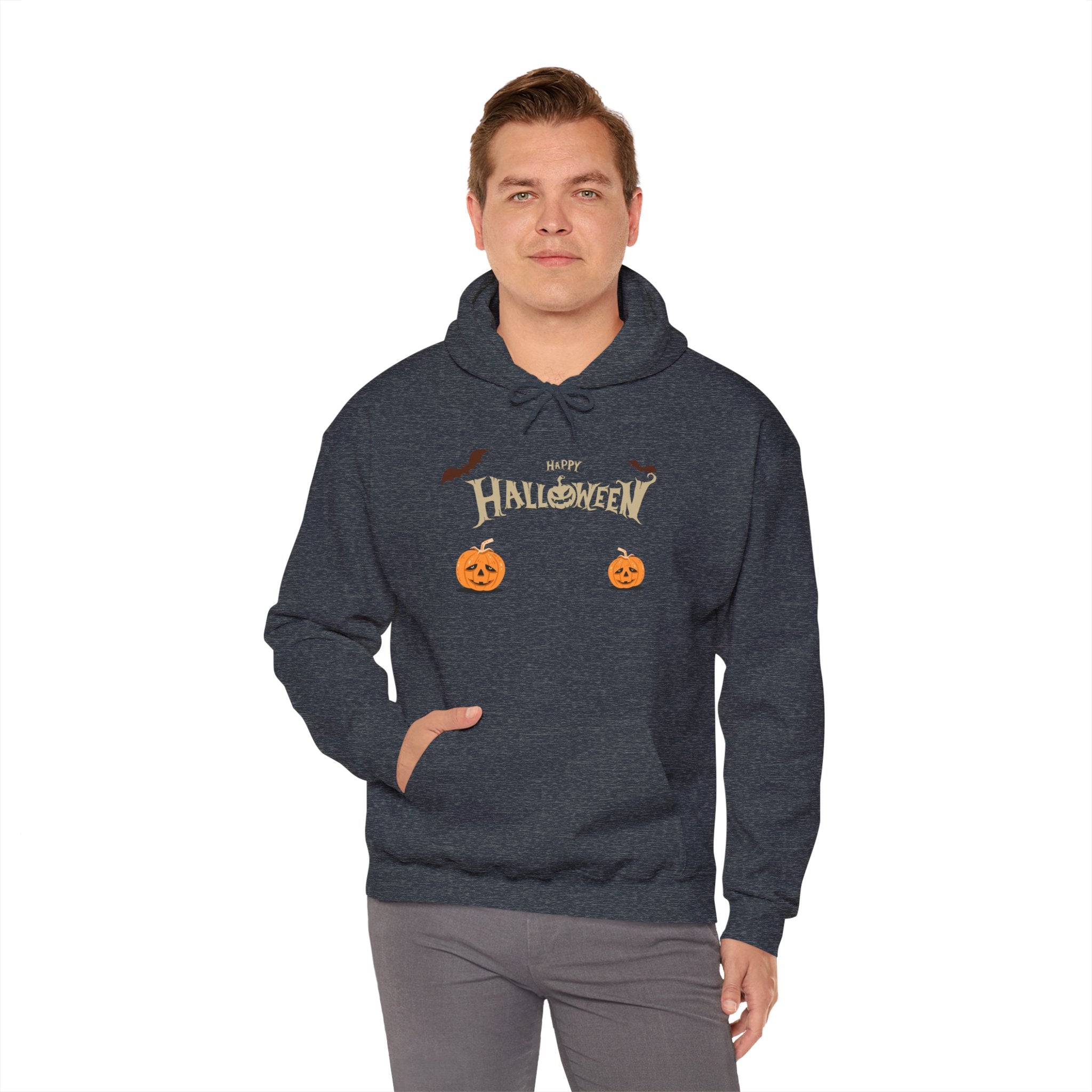 Halloween with Pumpkins | Unisex Heavy Blend Hooded Sweatshirt