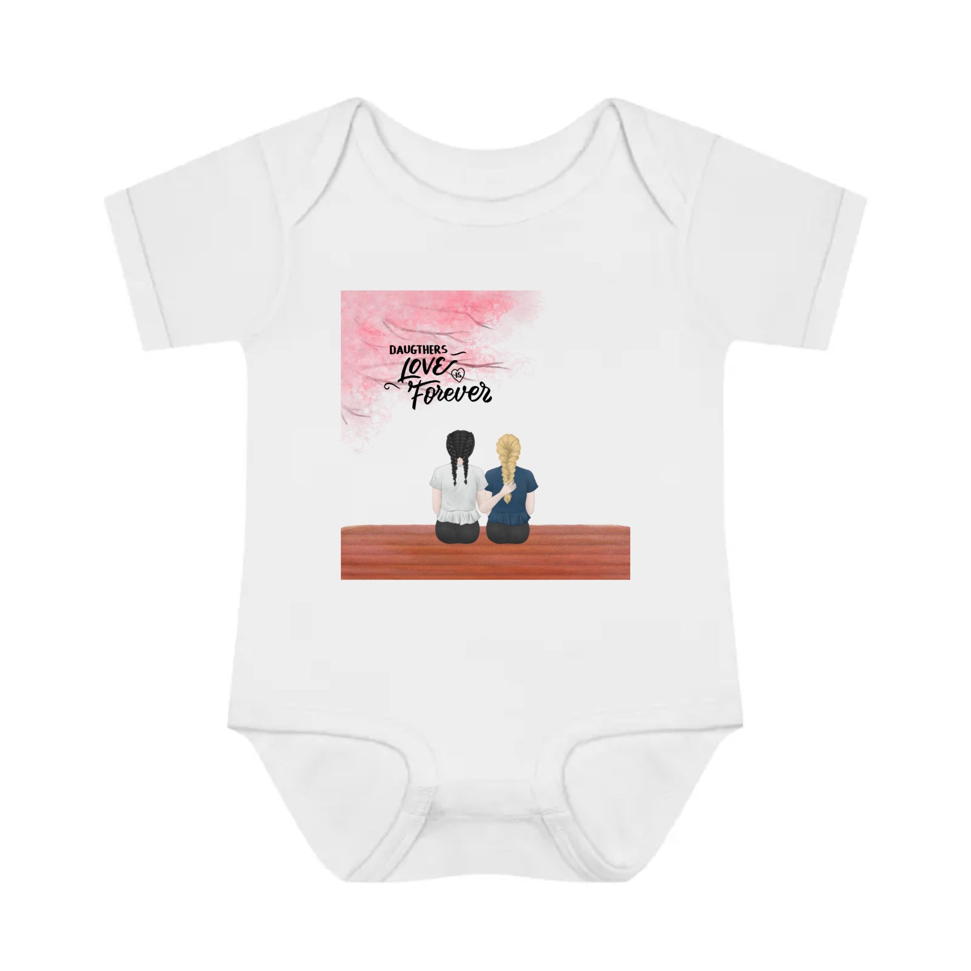 Daughters love forever | Infant Baby Rib Bodysuit