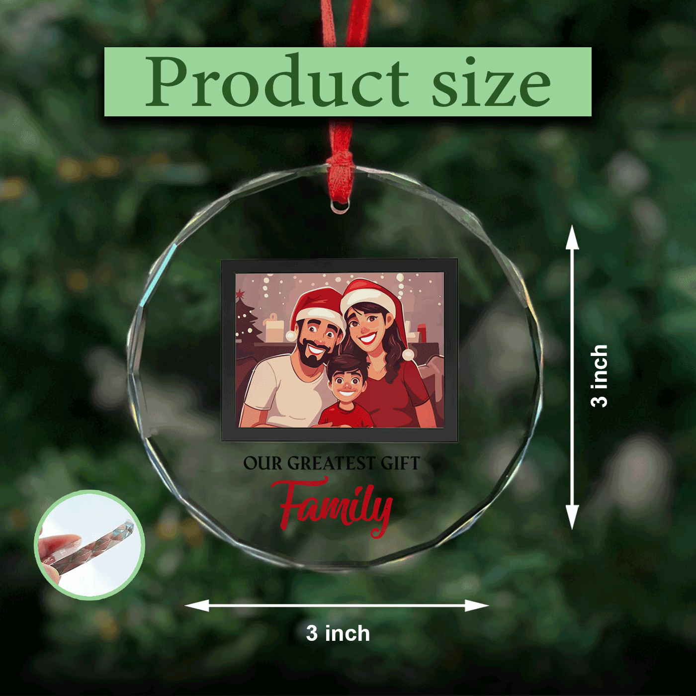 Christmas Family Portrait | Capture Holiday Smiles |  Glass Ornament