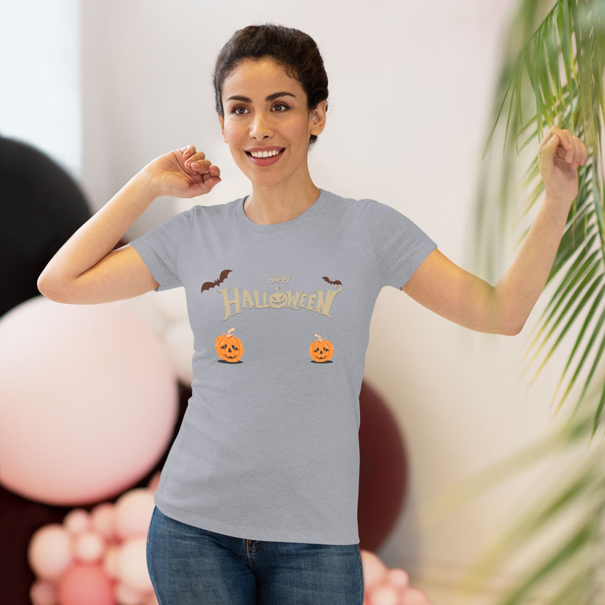 Halloween with Pumpkins | Women's Triblend Tee