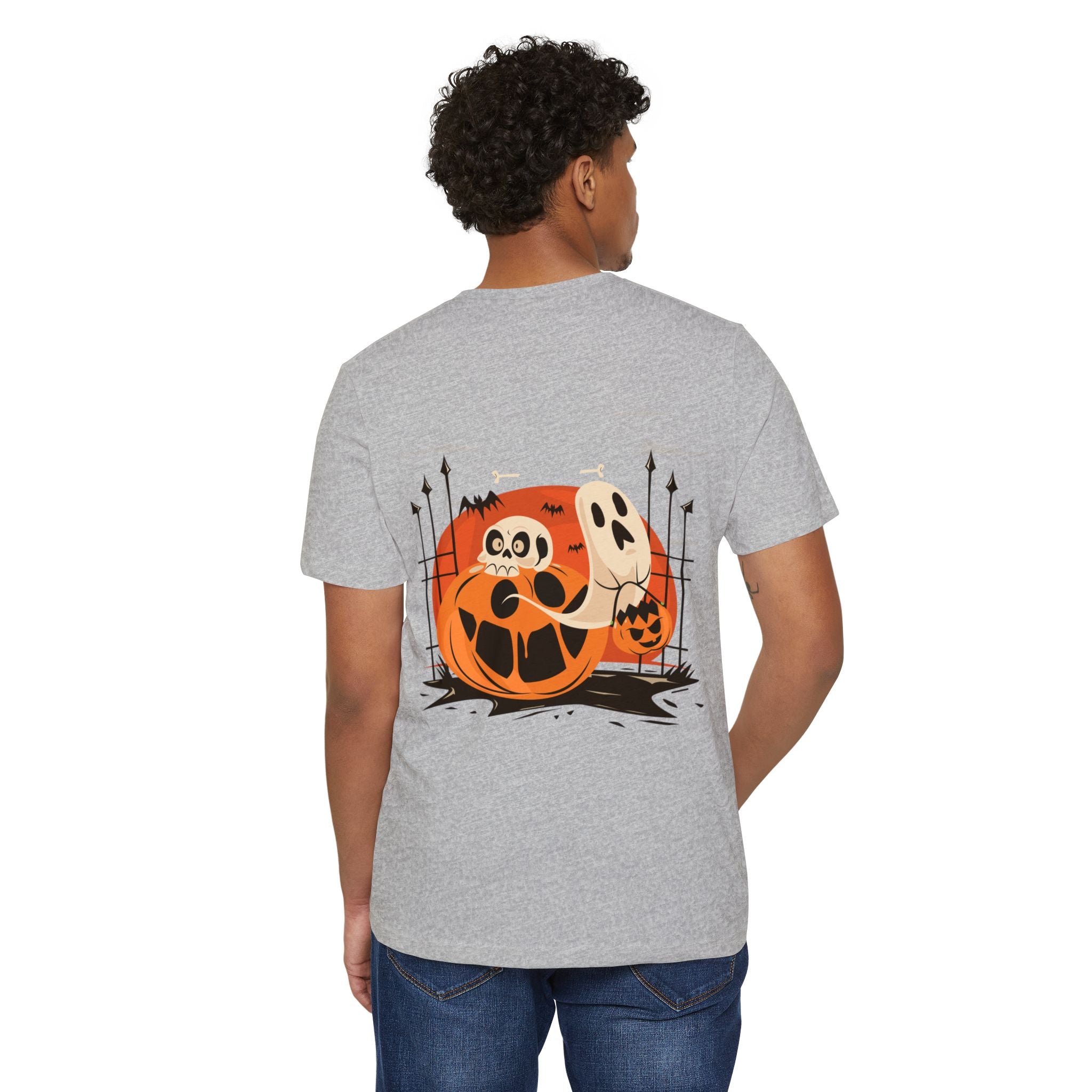 Halloween with Pumpkins | Unisex Recycled Organic T-Shirt