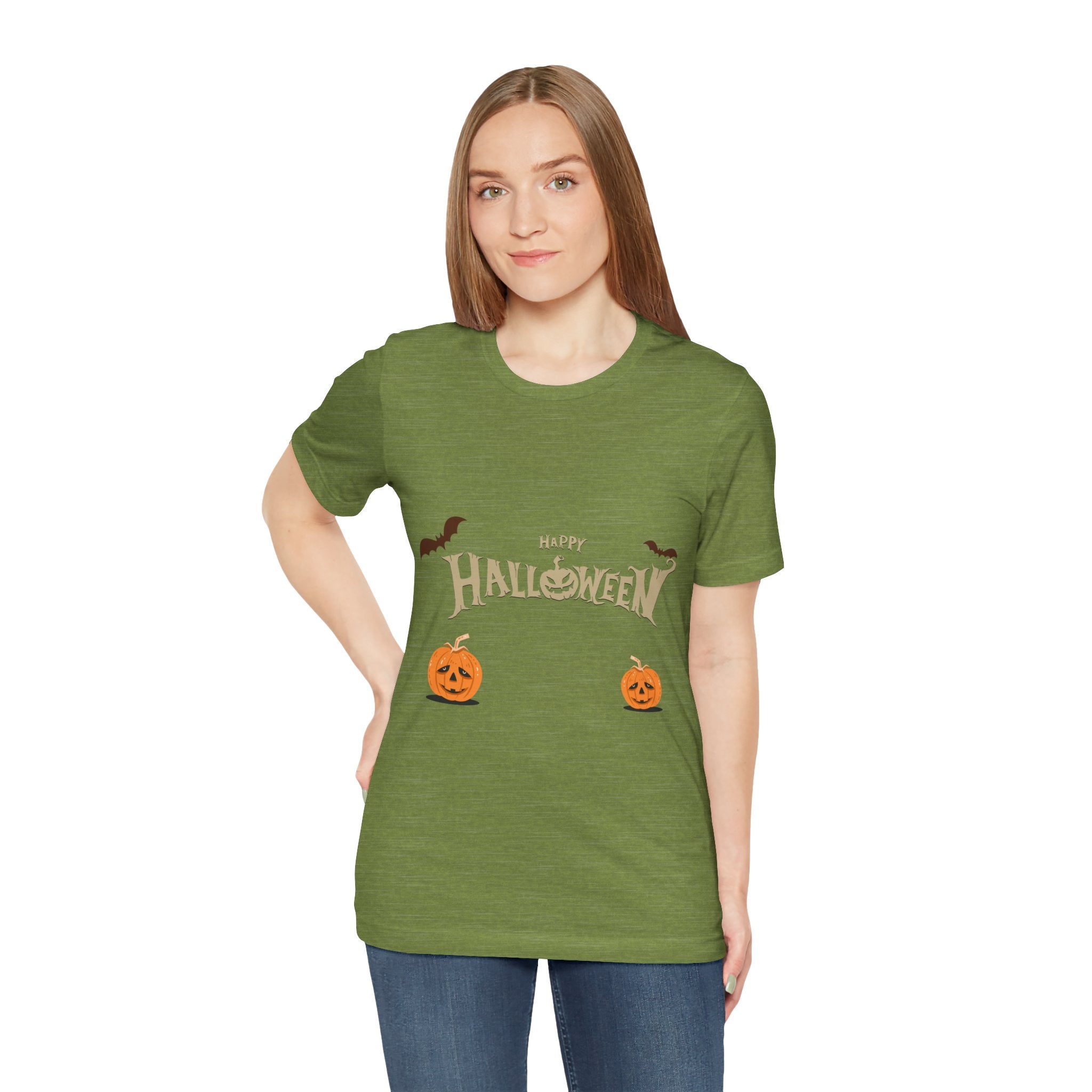 Halloween with Pumpkins | Unisex Jersey Short Sleeve Tee