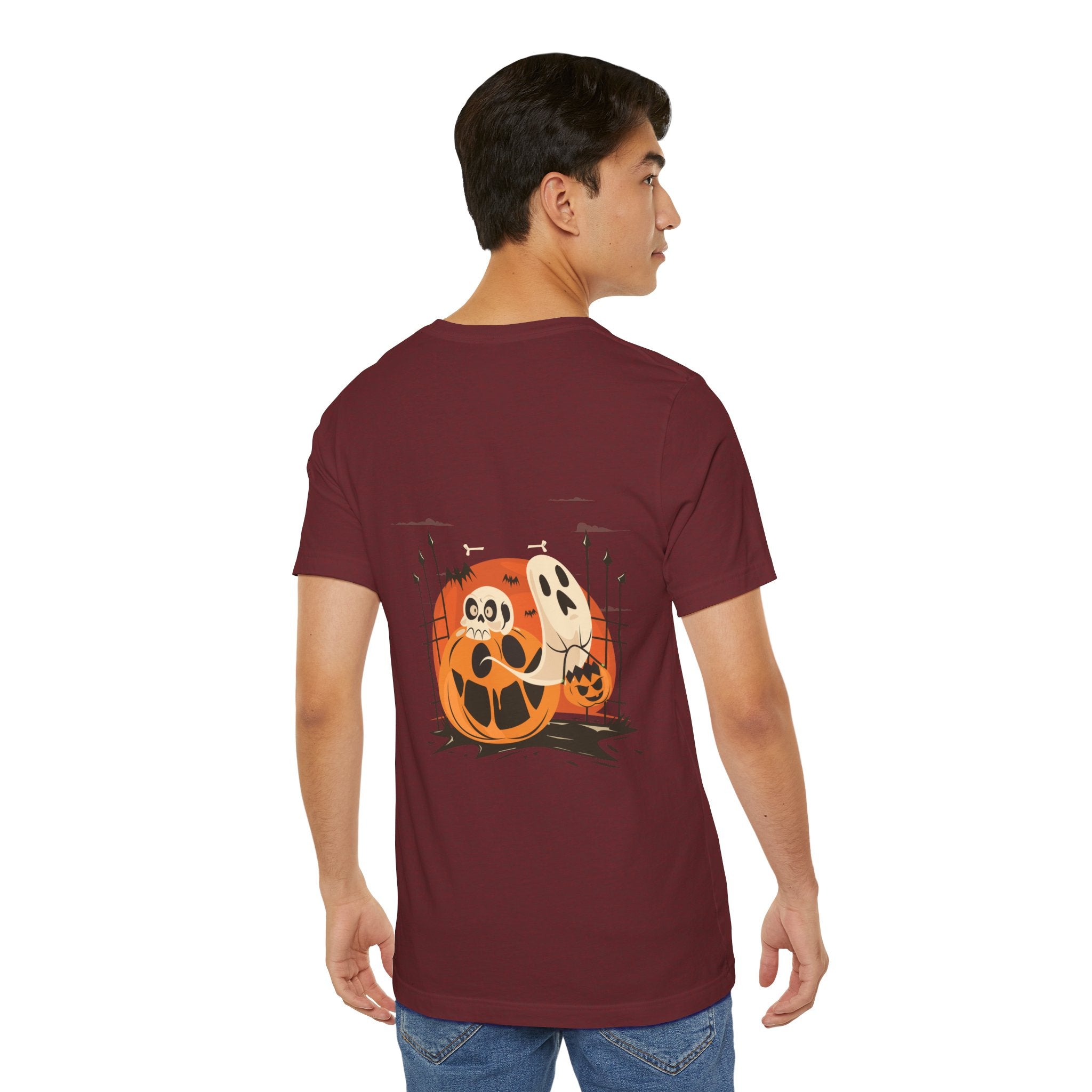 Halloween with Pumpkins | Unisex Jersey Short Sleeve Tee