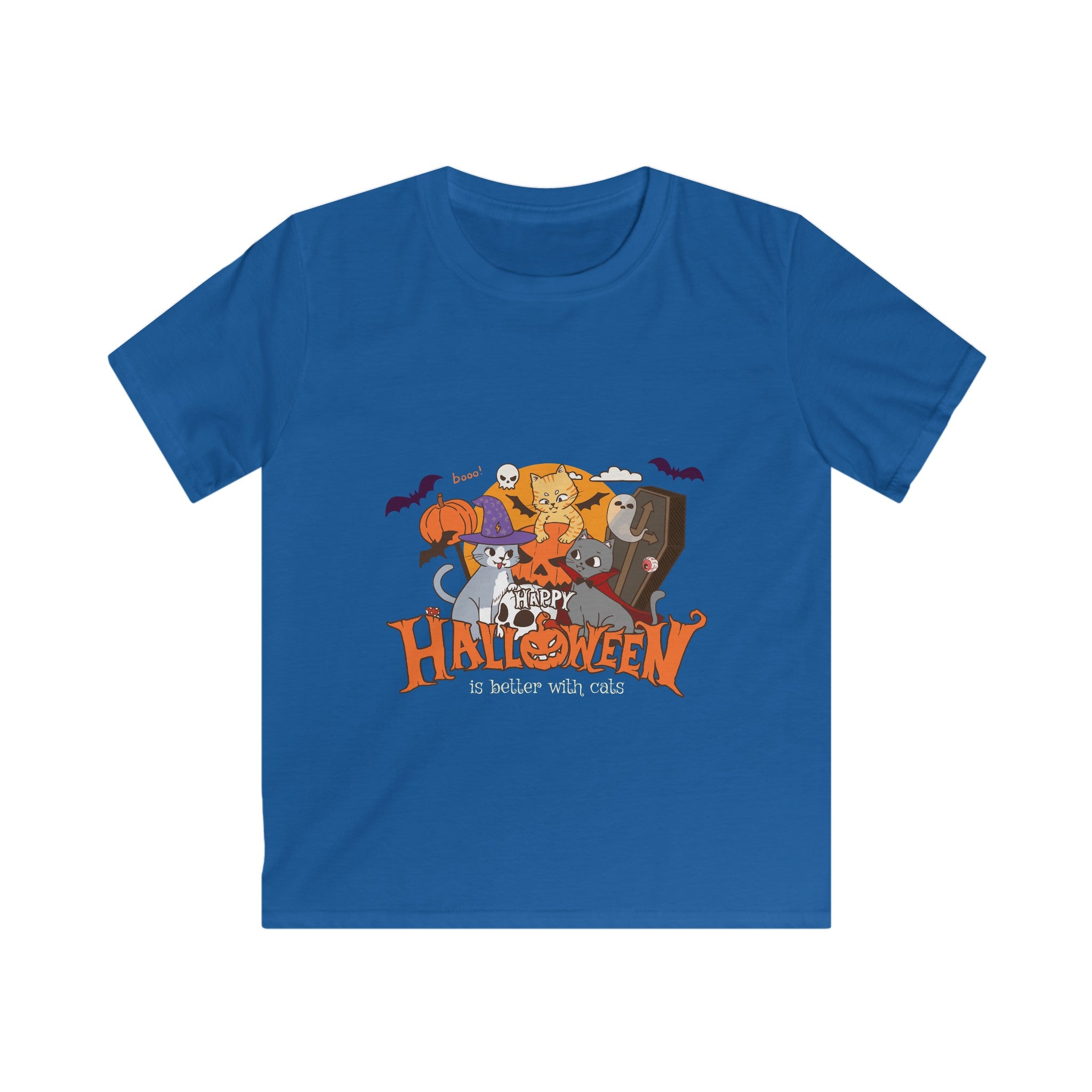 Halloween is Better with Cats | Kids Softstyle Tee