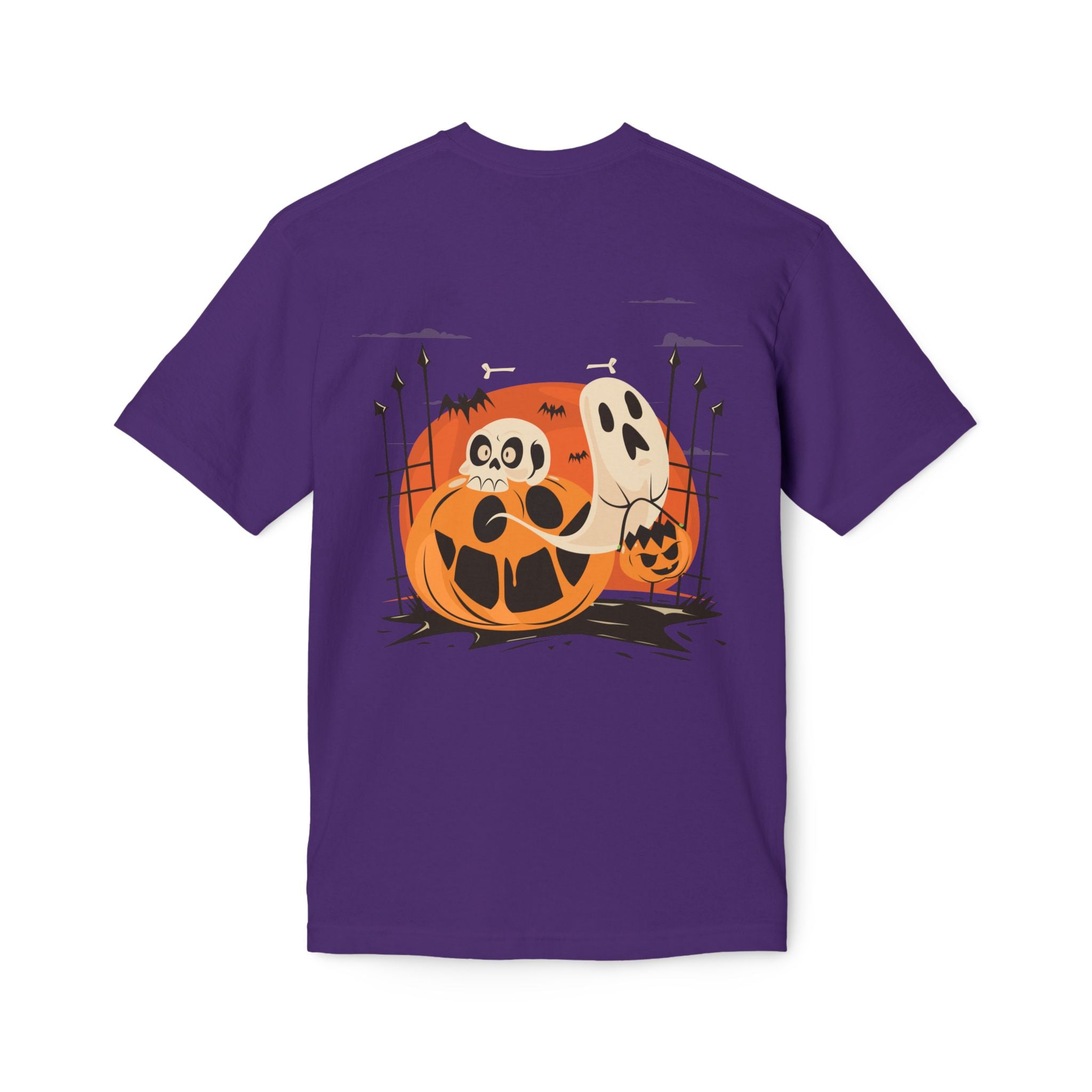 Halloween with Pumpkins | Unisex Midweight T-shirt, Made in US