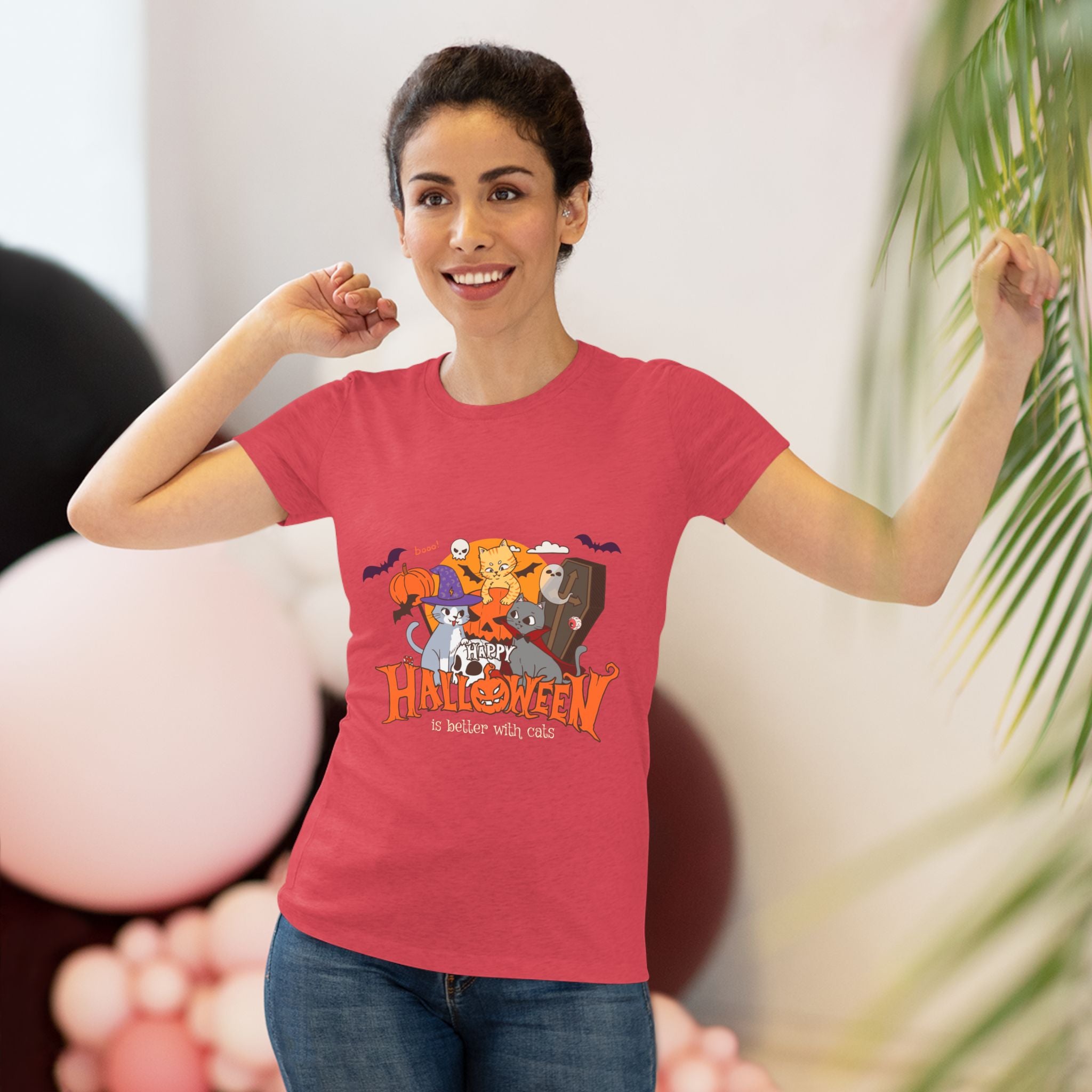 Halloween is Better with Cats | Women's Triblend Tee
