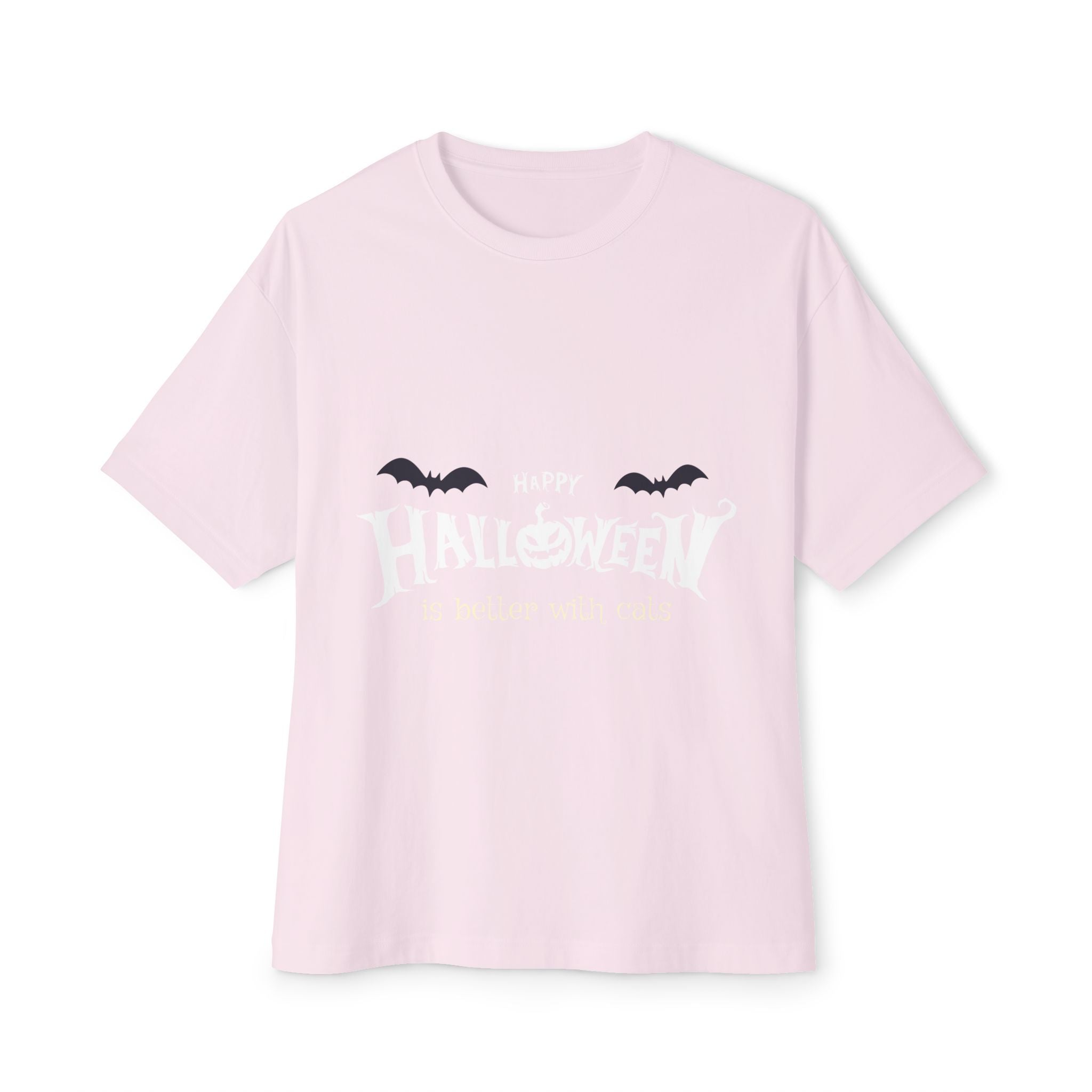 Halloween with Witch's Cats | Unisex Oversized Boxy Tee