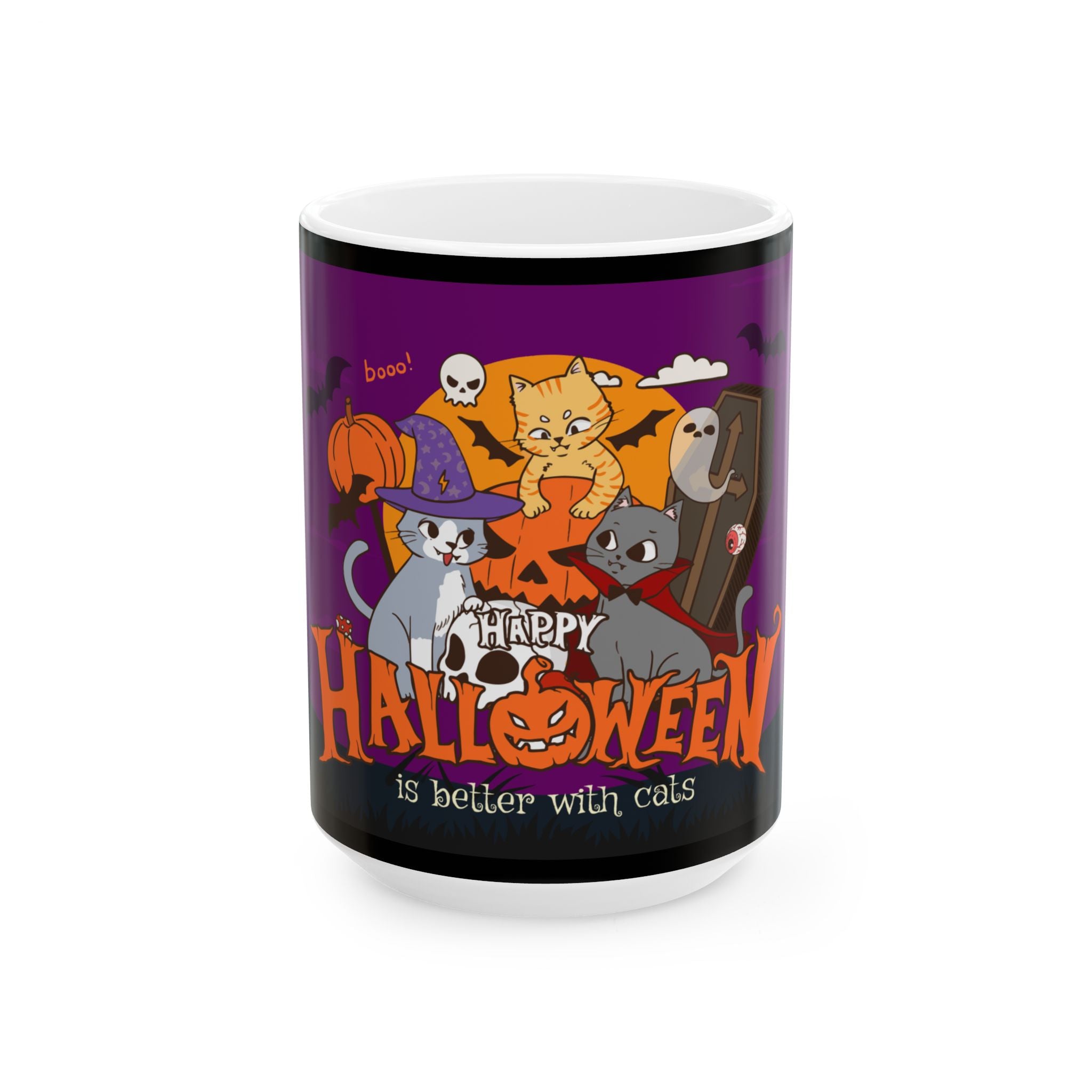 Happy Halloween is Better with Cat | Ceramic Mug