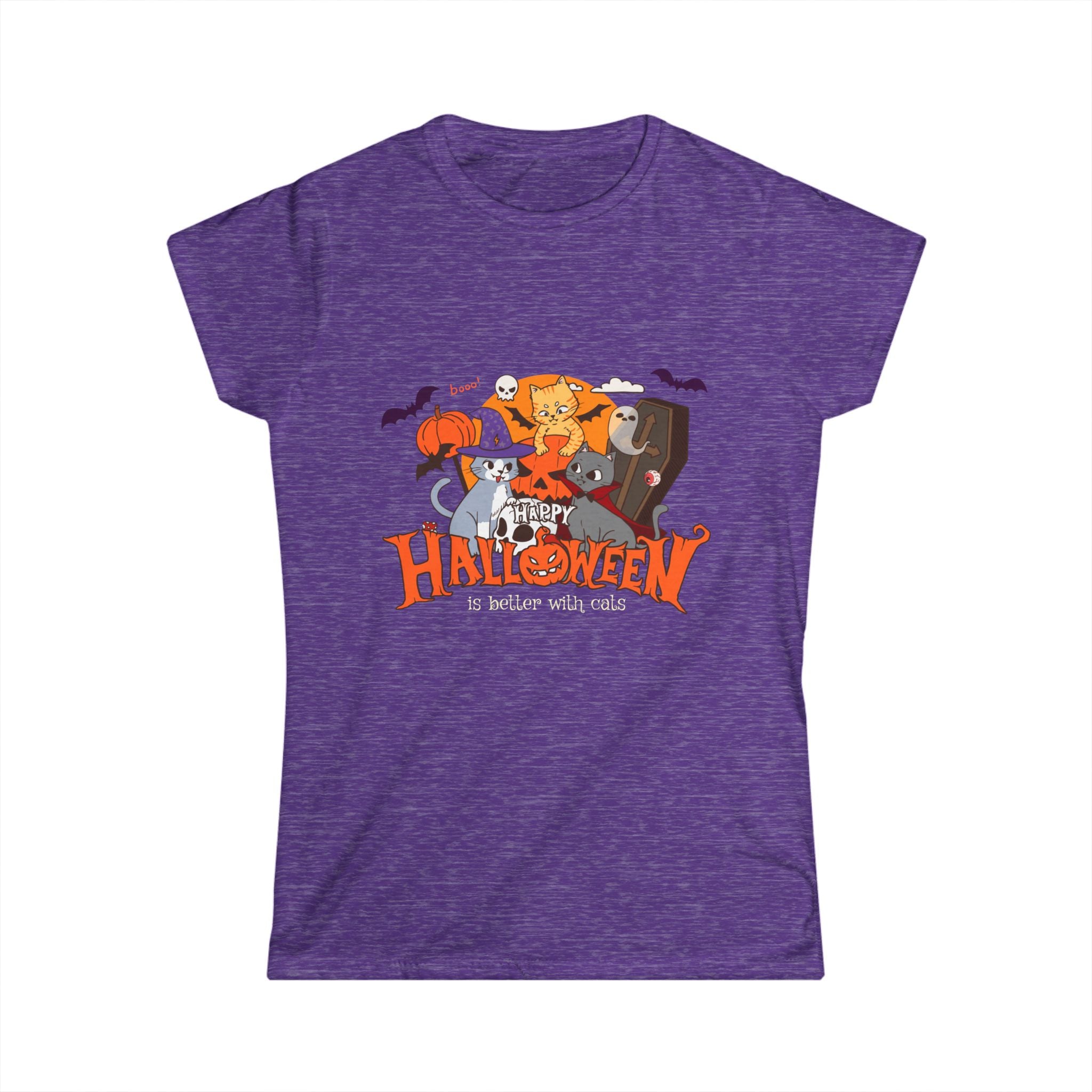 Halloween is Better with Cats | Women's Softstyle Tee