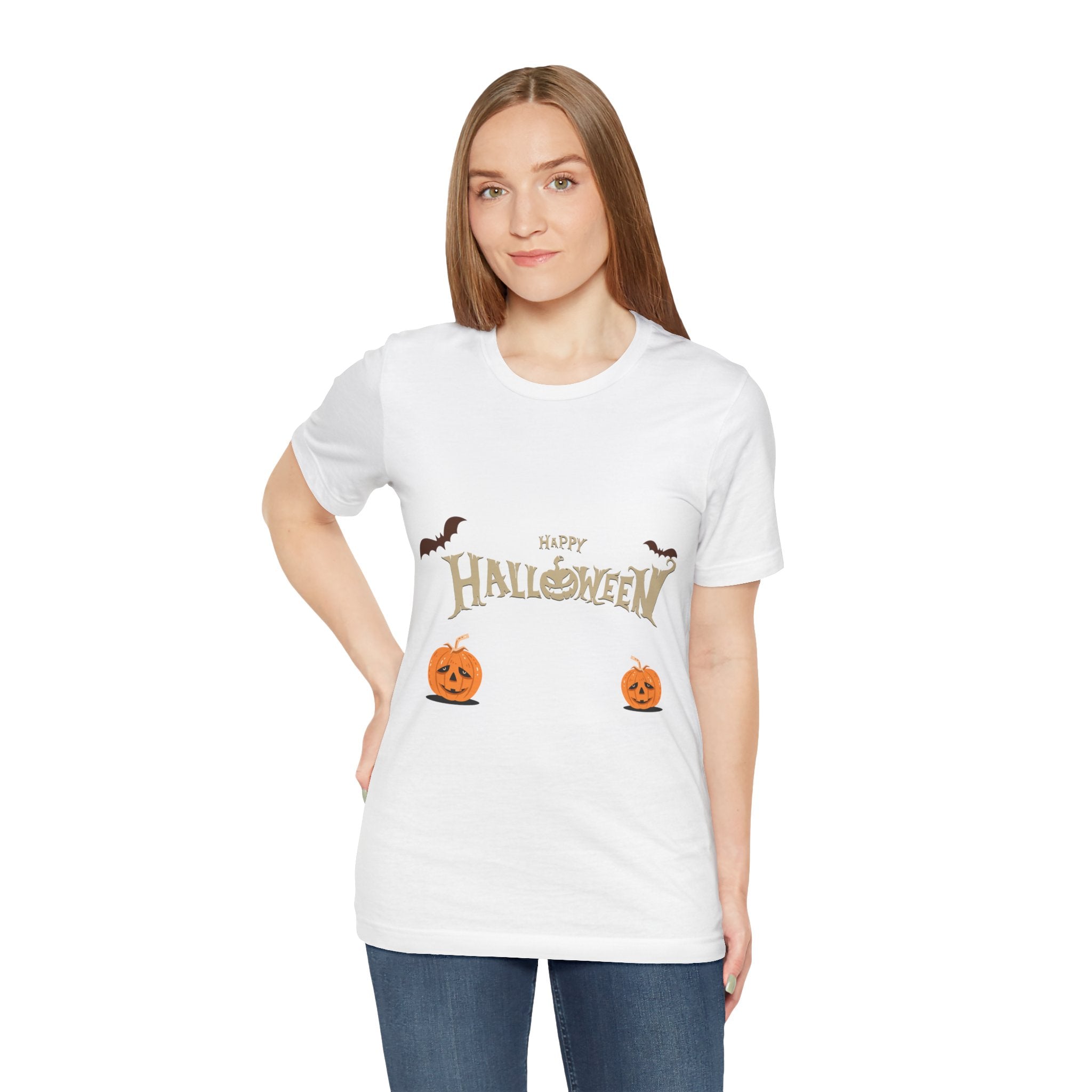 Halloween with Pumpkins | Unisex Jersey Short Sleeve Tee
