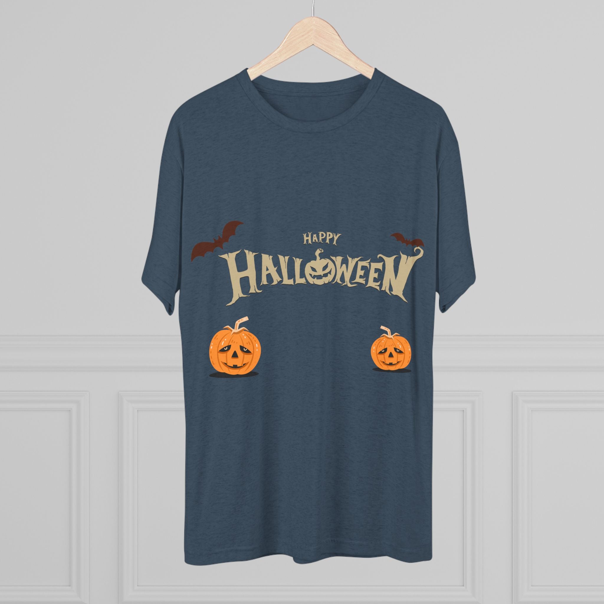 Halloween with Pumpkins | Unisex Tri-Blend Crew Tee