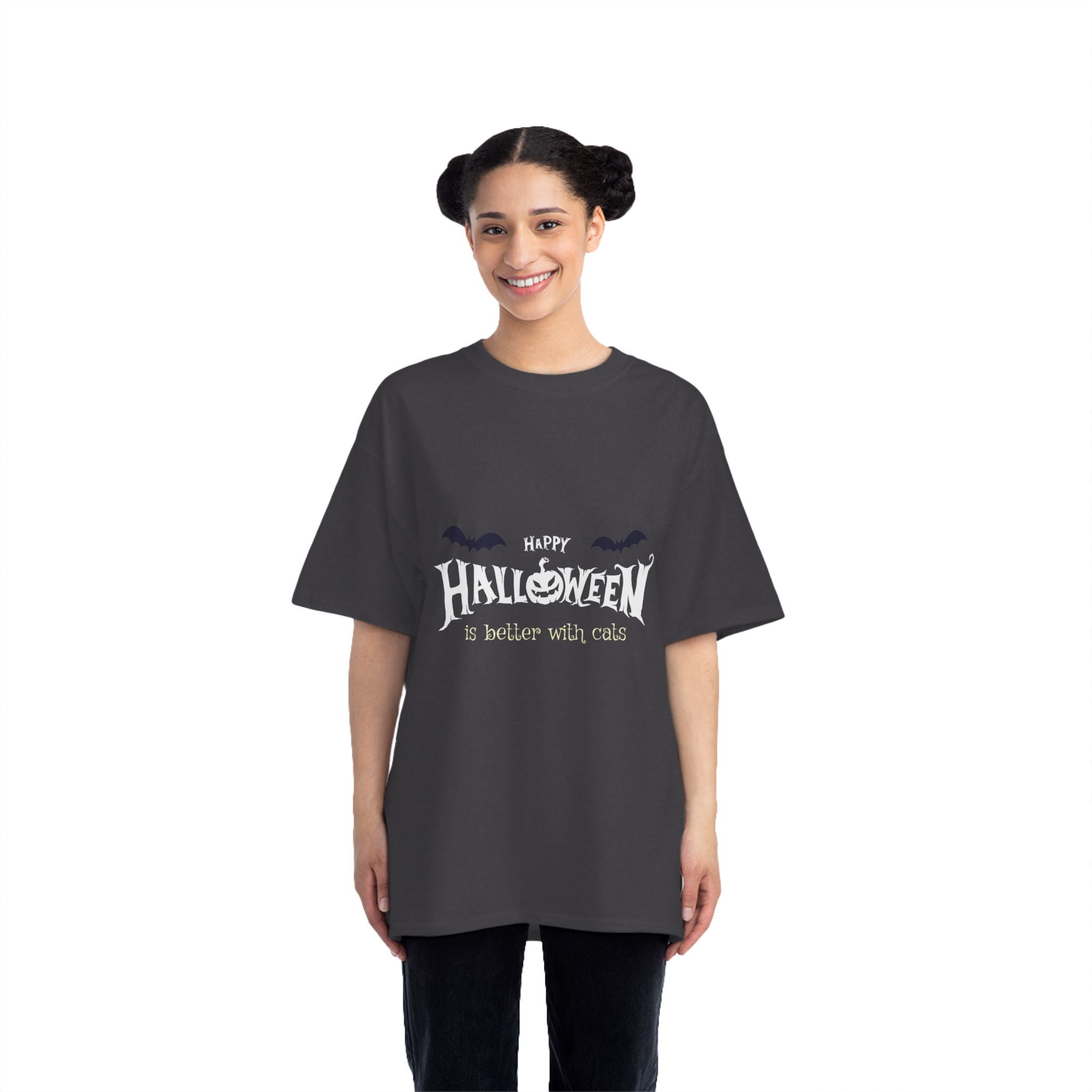 Halloween with Witch's Cats | Beefy-T®  Short-Sleeve T-Shirt