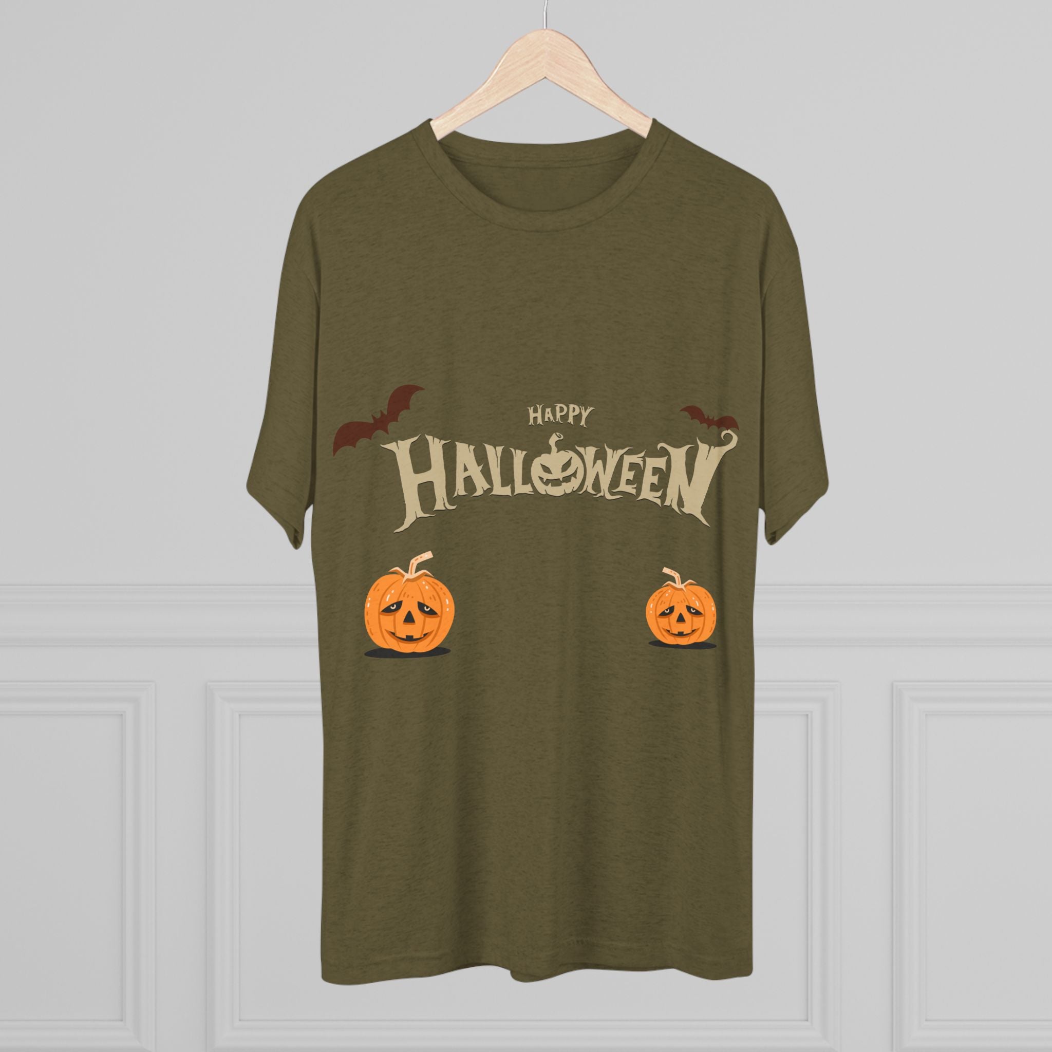 Halloween with Pumpkins | Unisex Tri-Blend Crew Tee