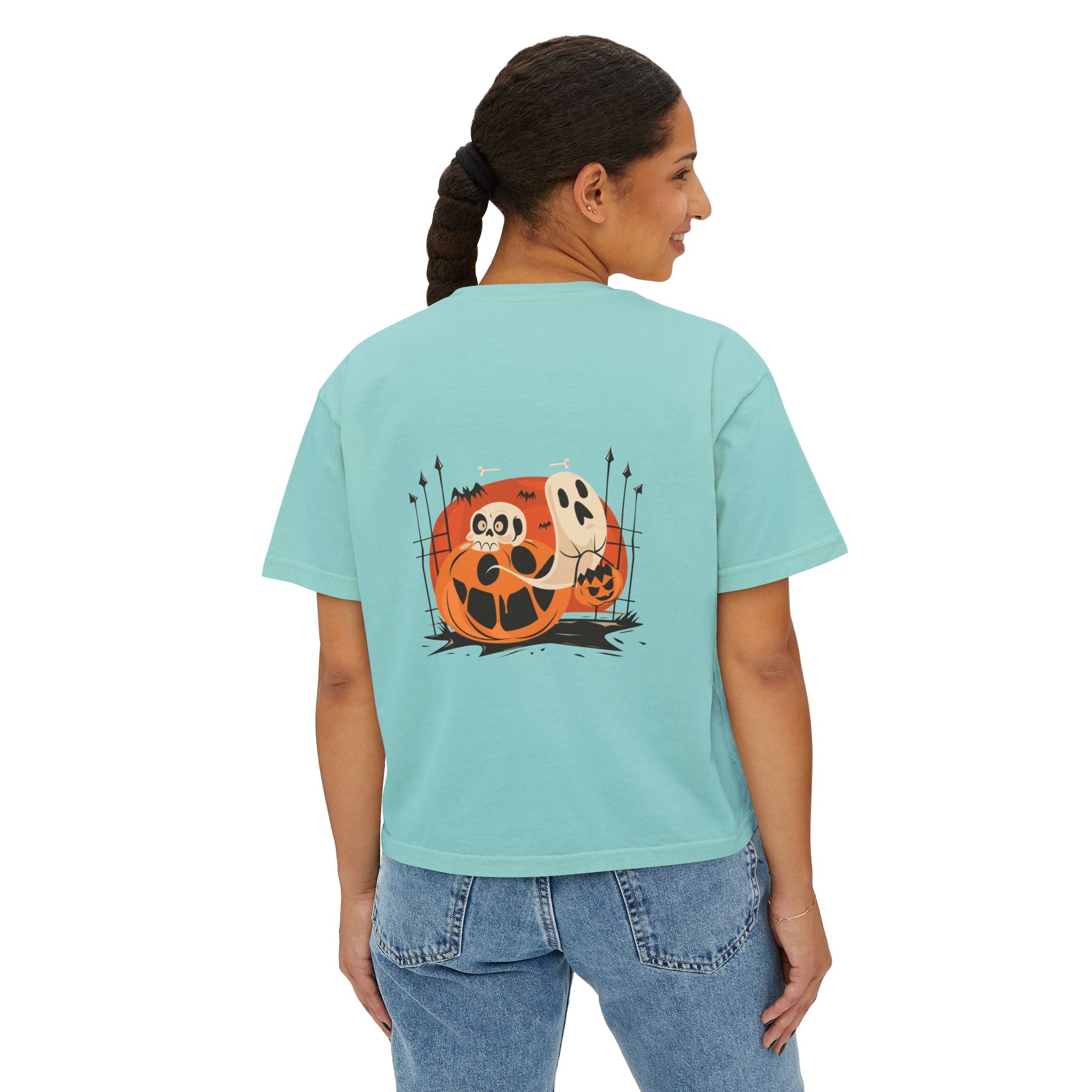 Halloween with Pumpkins | Women's Boxy Tee