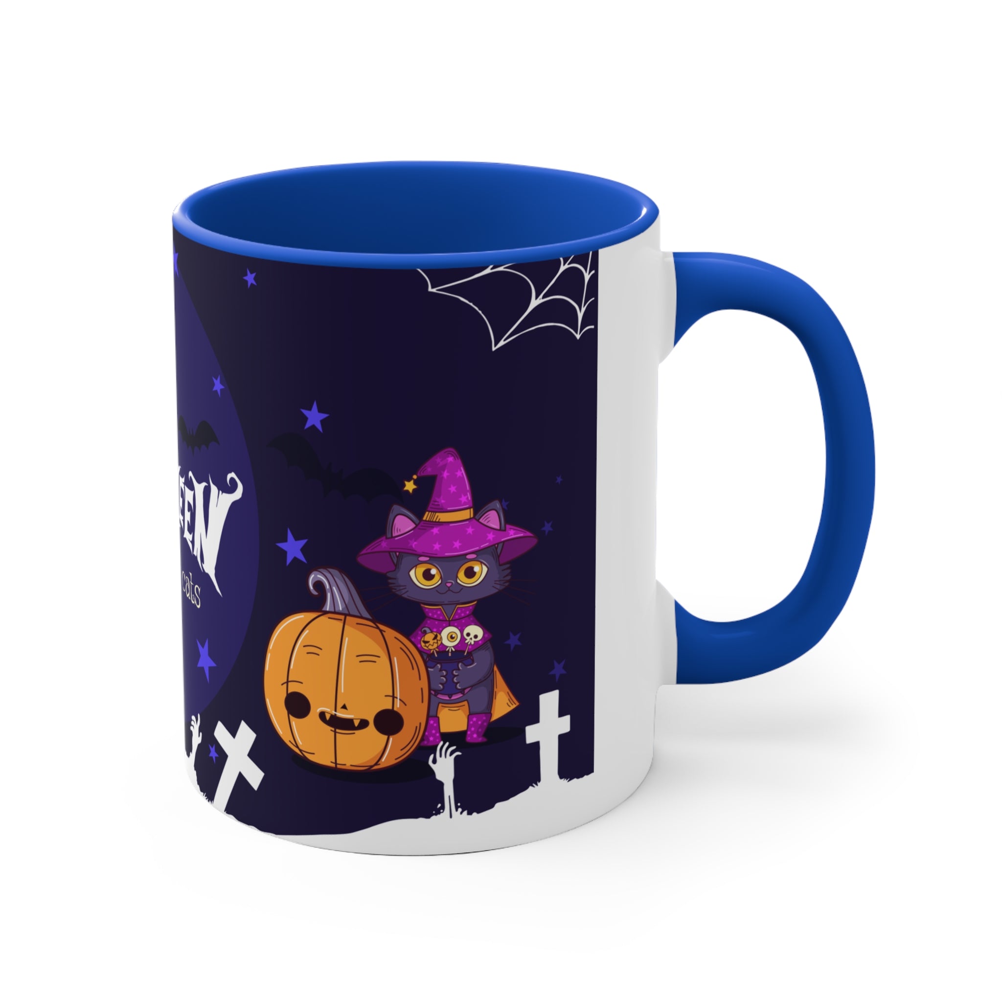 Happy Halloween with Witch's Cats | Accent Mug