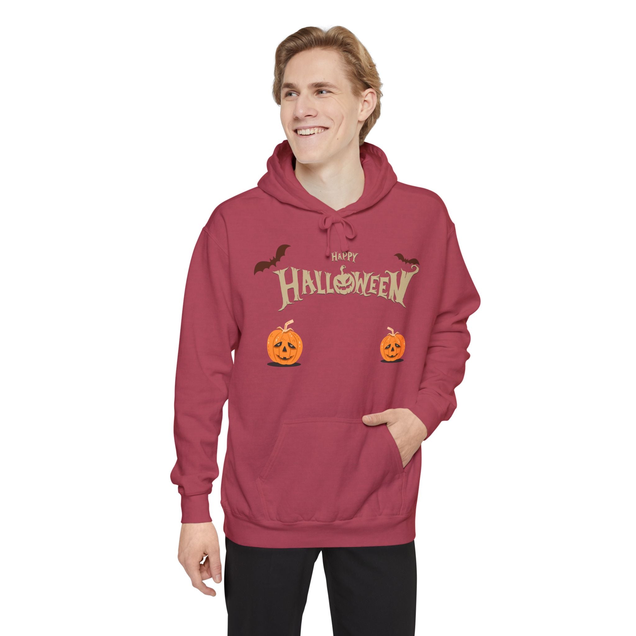 Halloween with Pumpkins | Unisex Garment-Dyed Hoodie