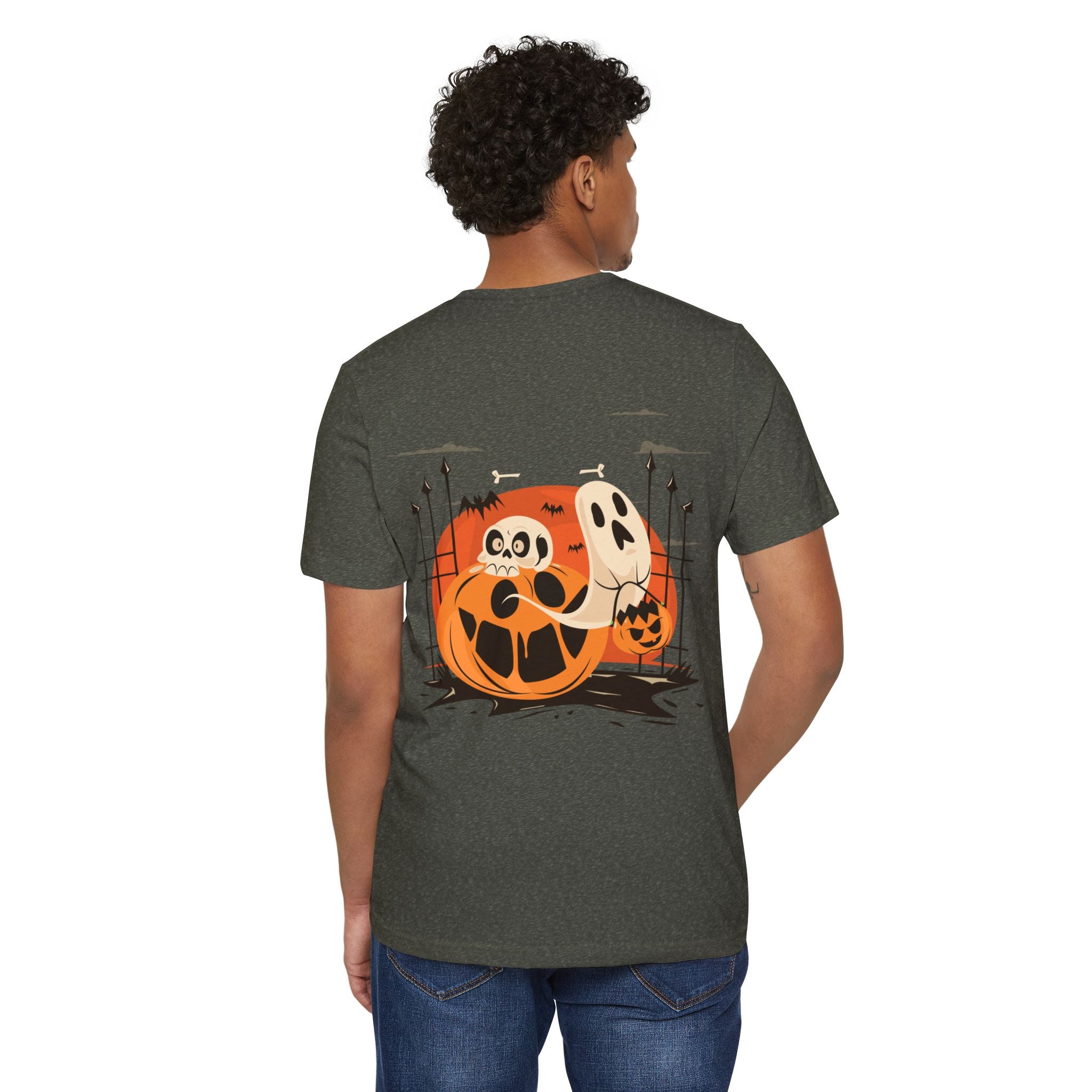 Halloween with Pumpkins | Unisex Recycled Organic T-Shirt