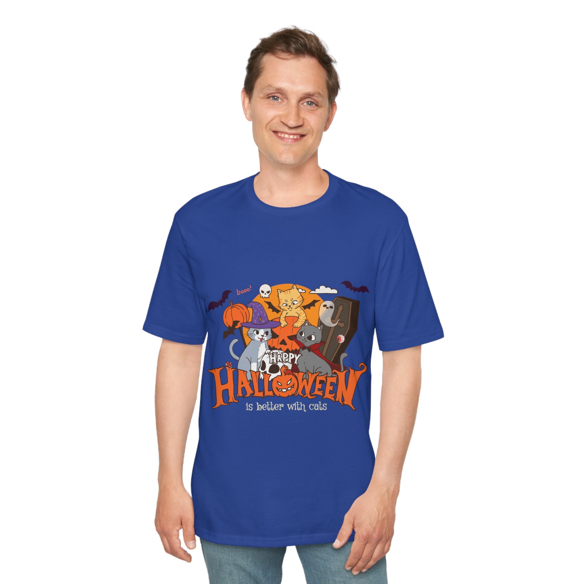 Halloween with Witch's Cats | Perfect Weight® Tee
