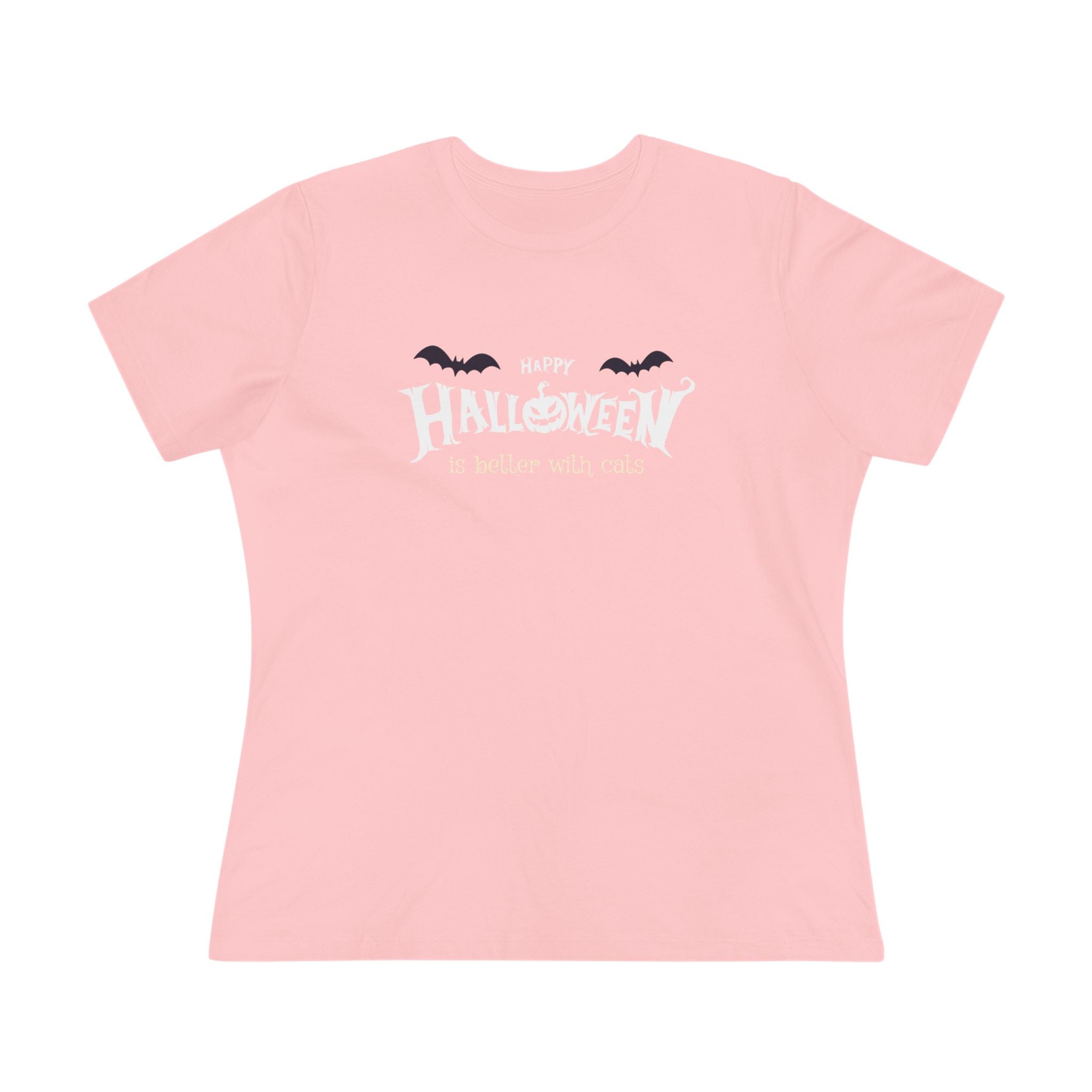 Halloween with Witch's Cats | Women's Cotton Tee