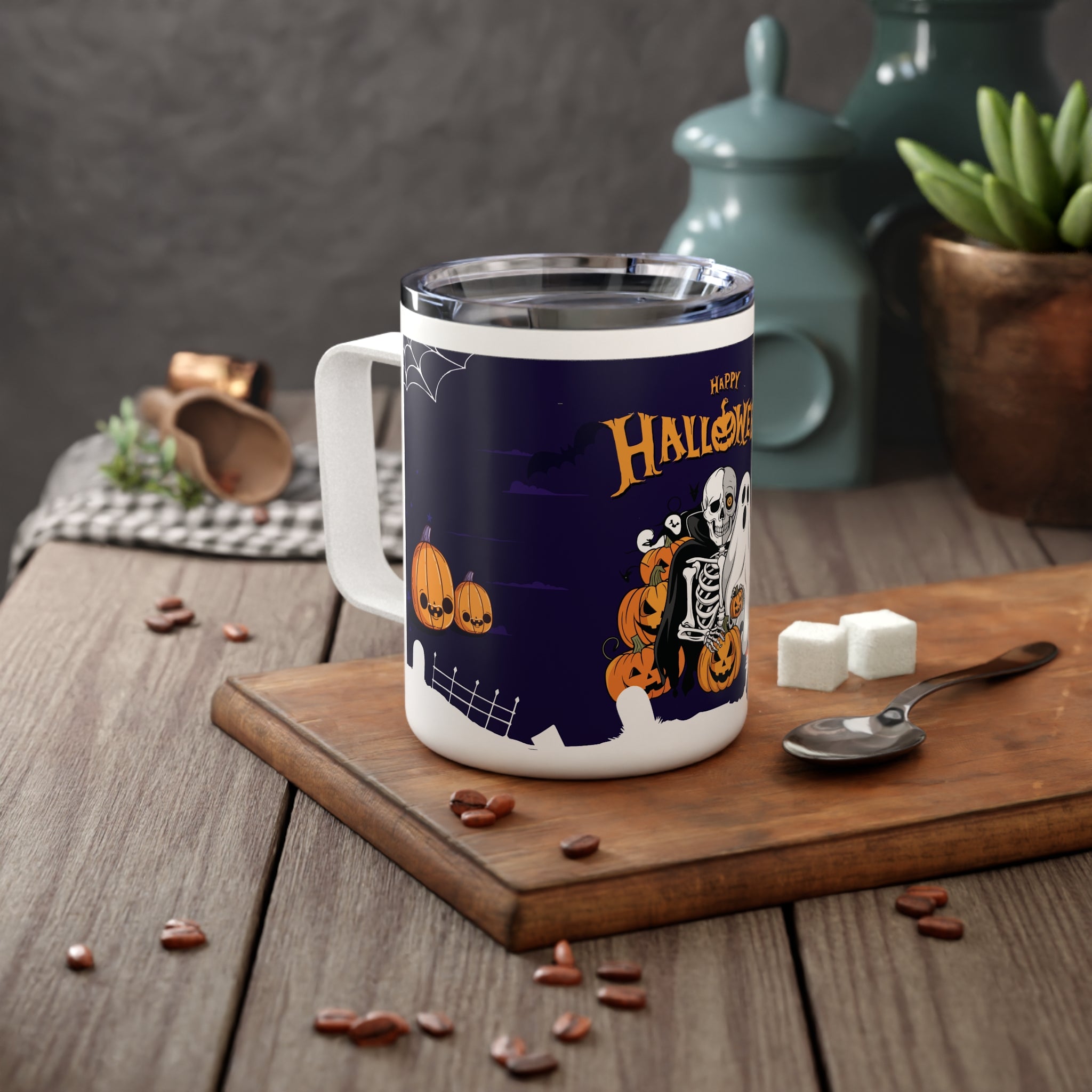 Halloween is Better with Skeleton | Insulated Coffee Mug