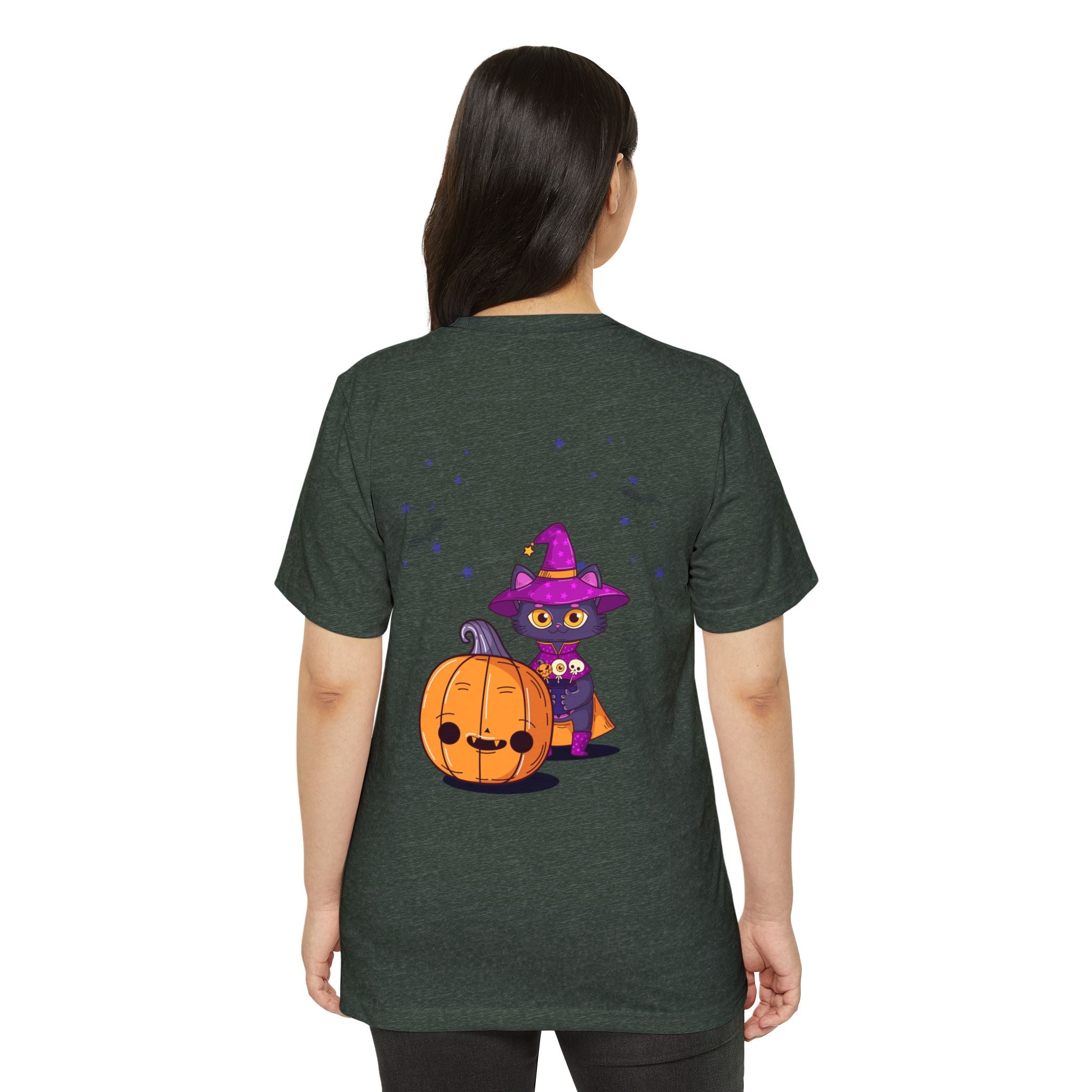 Halloween with Witch's Cats | Unisex Recycled Organic T-Shirt