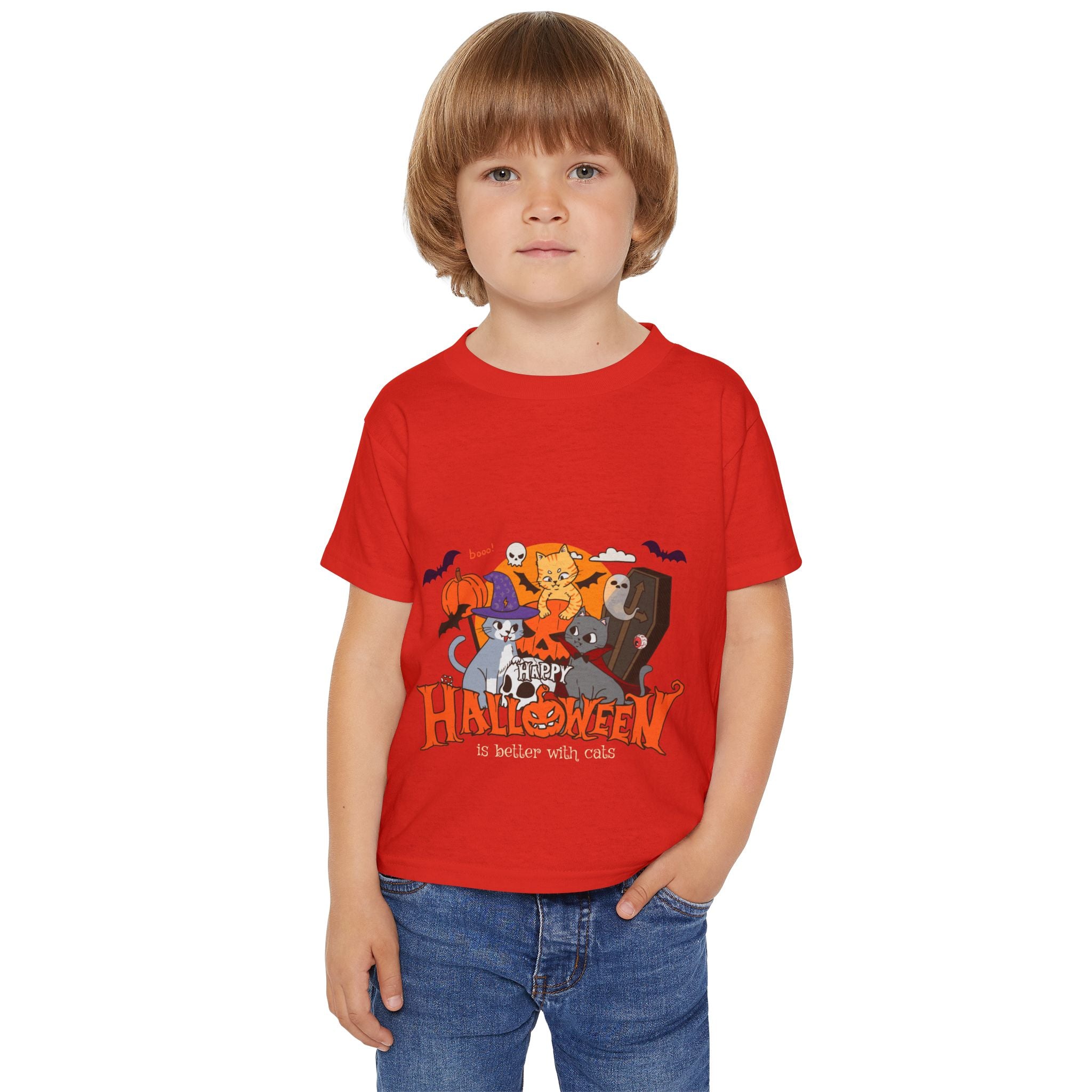 Halloween is Better with Cats | Heavy Cotton Toddler T-shirt