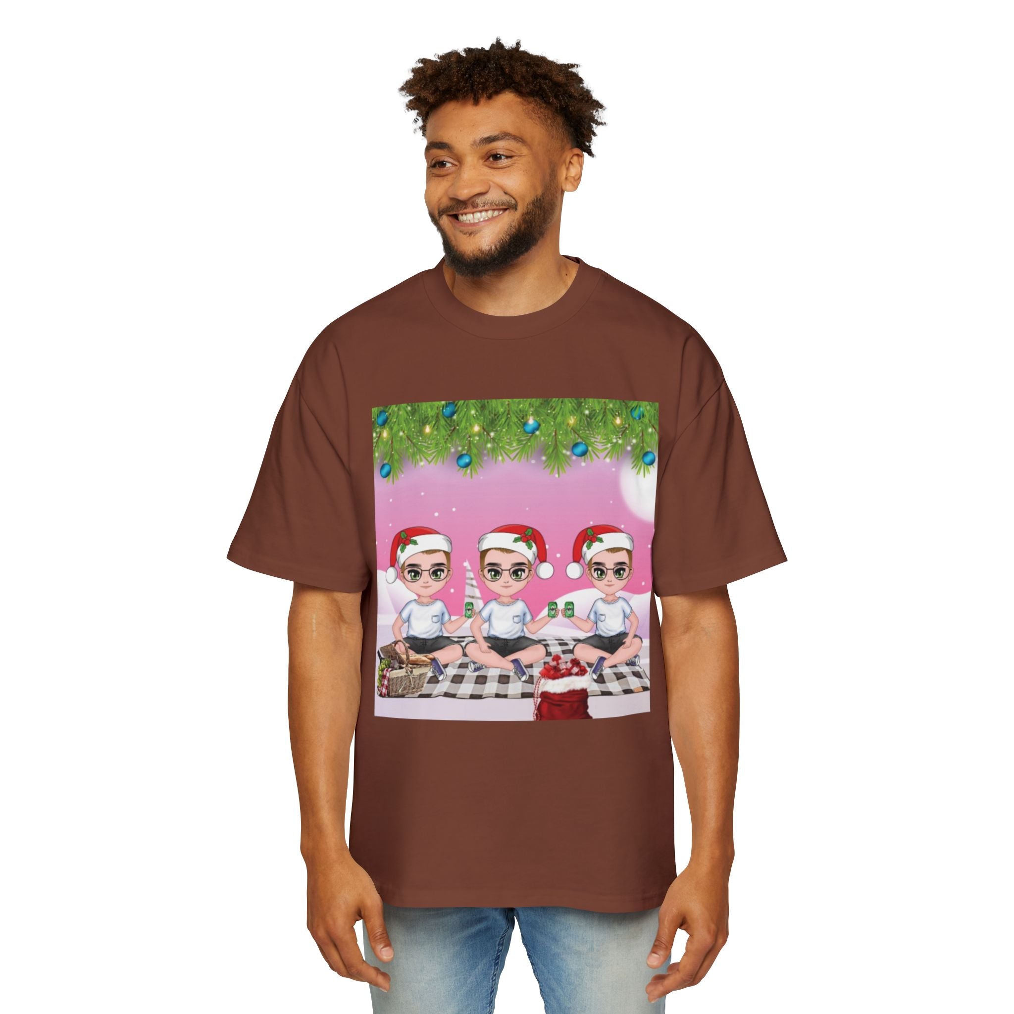 Christmas Friends | Men's Heavy Oversized Tee