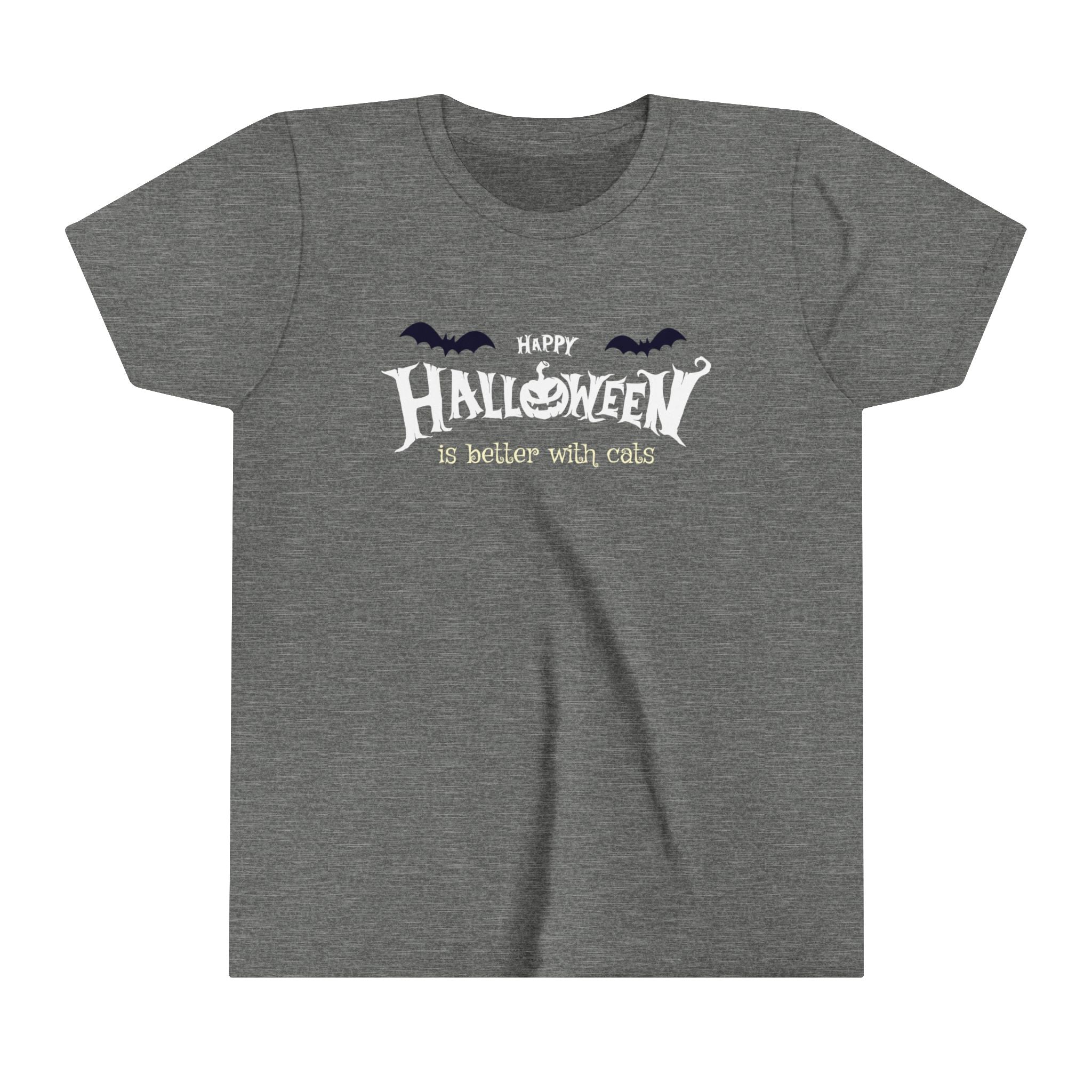Halloween with Witch's Cats | Youth Short Sleeve Tee