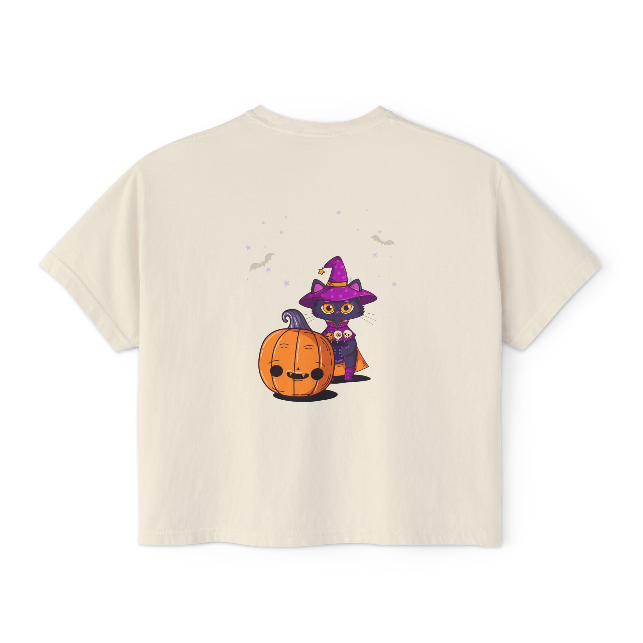 Halloween with Witch's Cats | Women's Boxy Tee