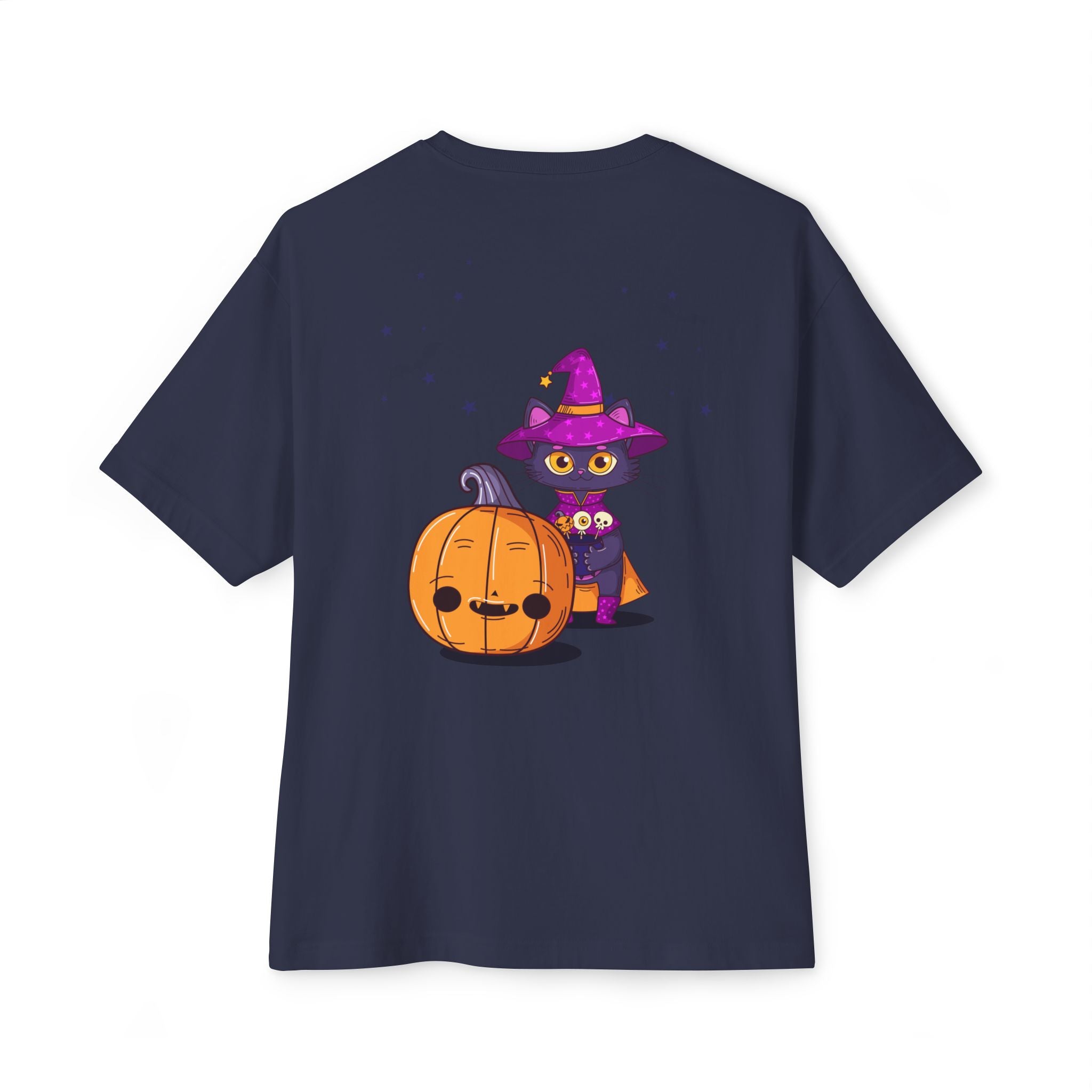 Halloween with Witch's Cats | Unisex Oversized Boxy Tee