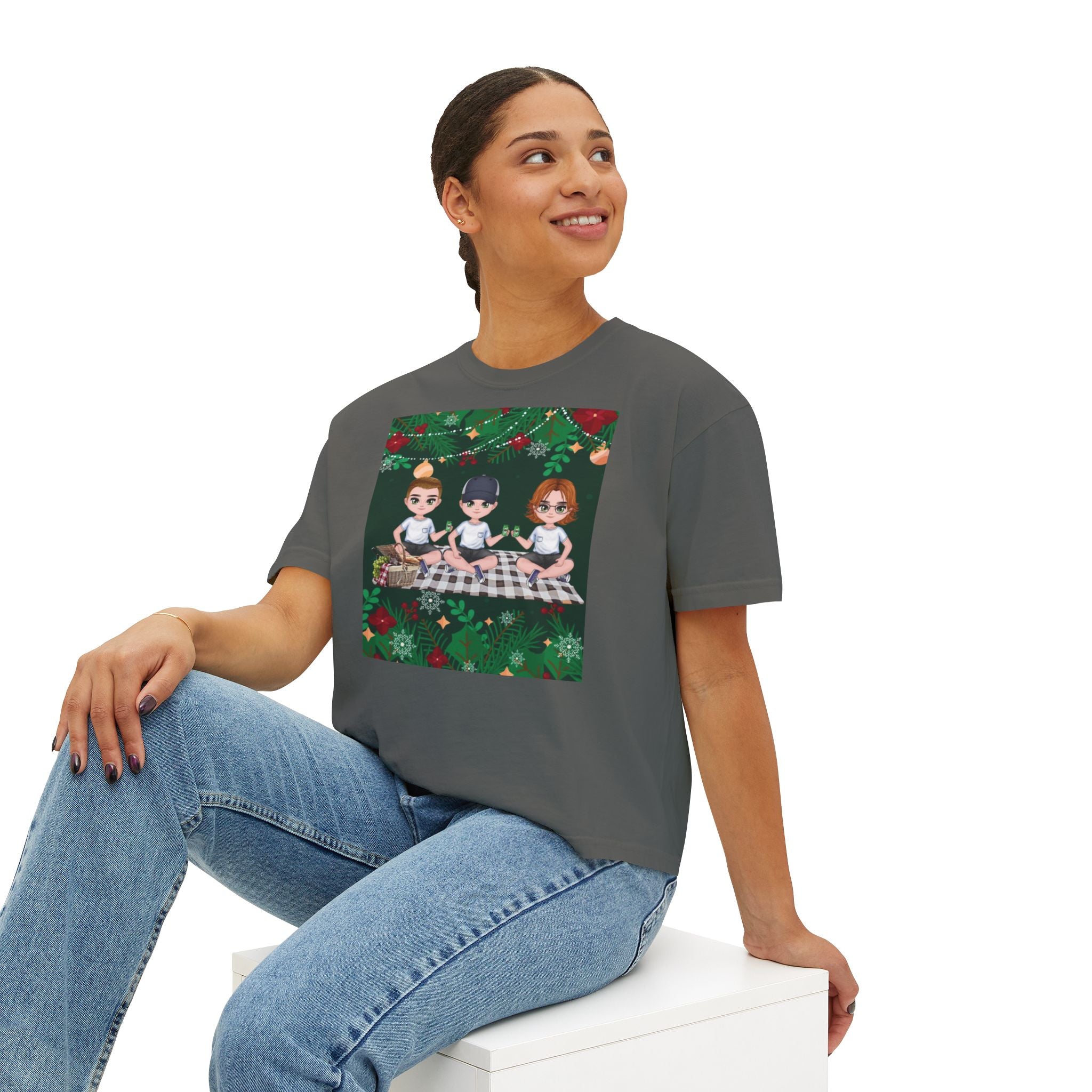 HAPPY CHRISTMAS DAY Women's Boxy Tee